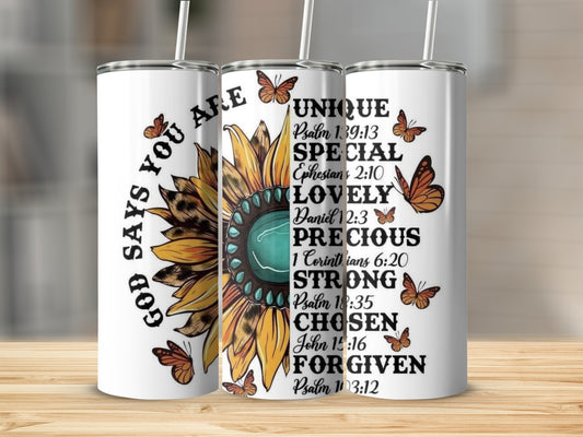 Inspirational Scripture Floral Stainless Steel Product