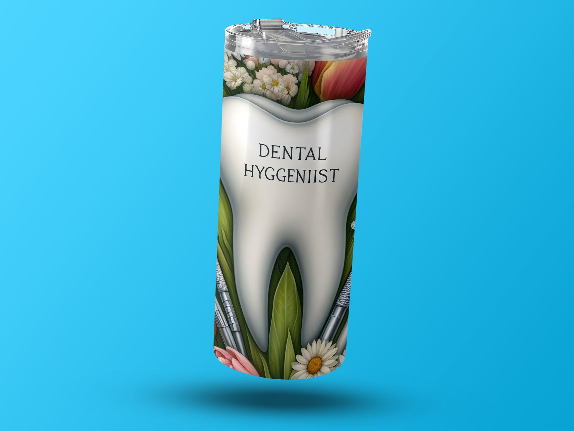 Dental Hygienist Floral Design Tumbler Product