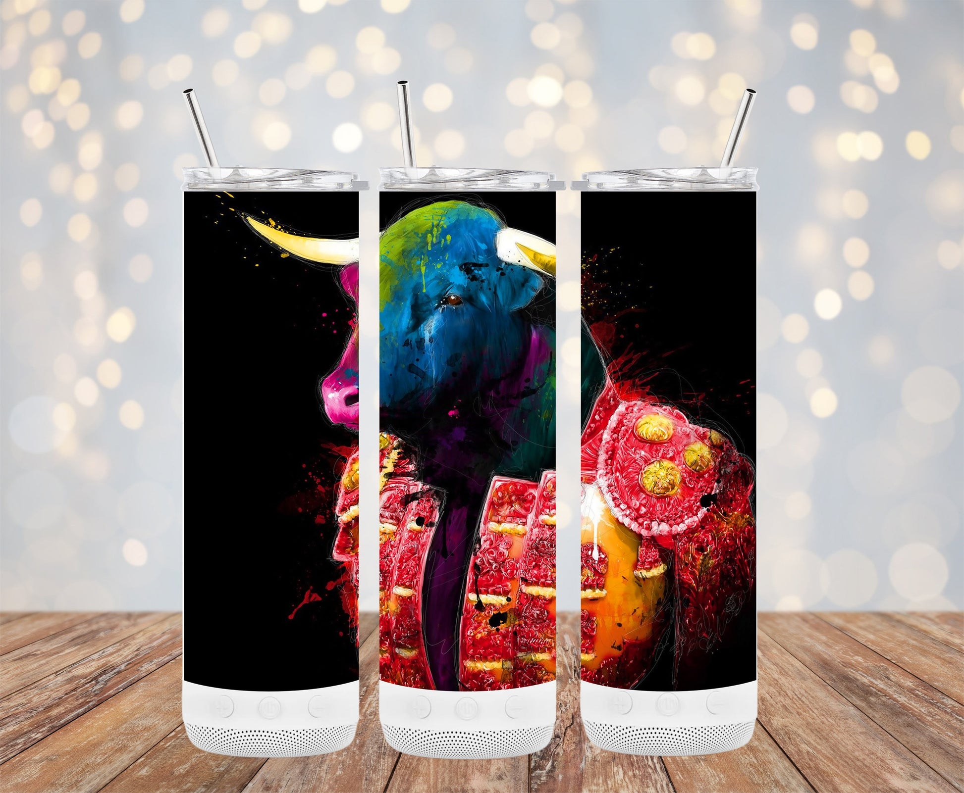 Colorful Abstract Bull Theme Insulated Tumbler product