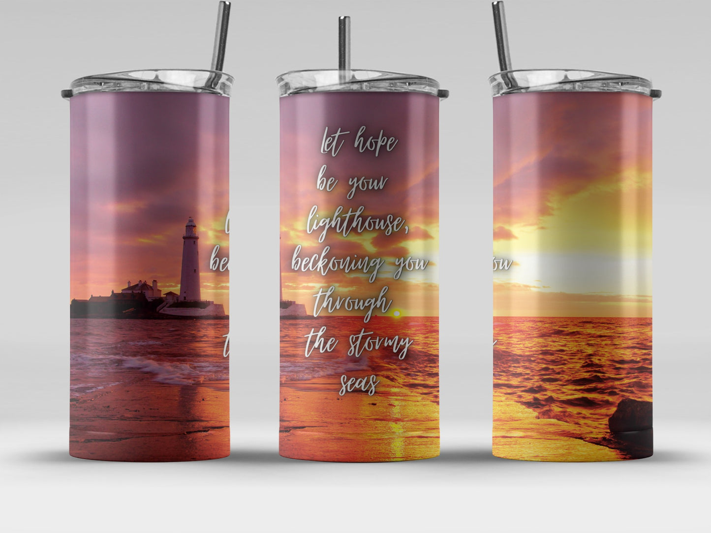 Inspiring Lighthouse Design Stainless Steel Tumbler product