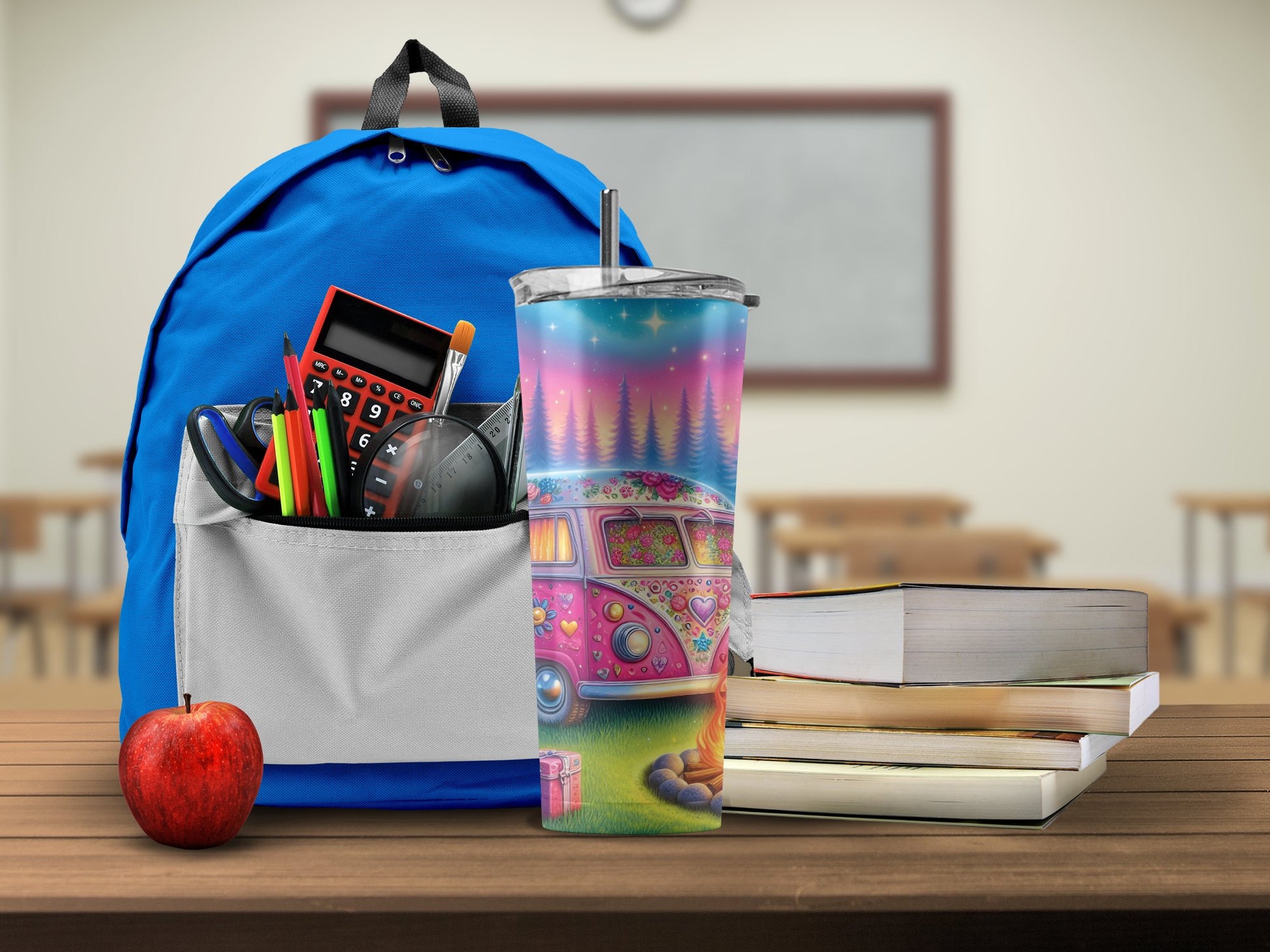 Colourful Van Illustration Tumbler Back to School product