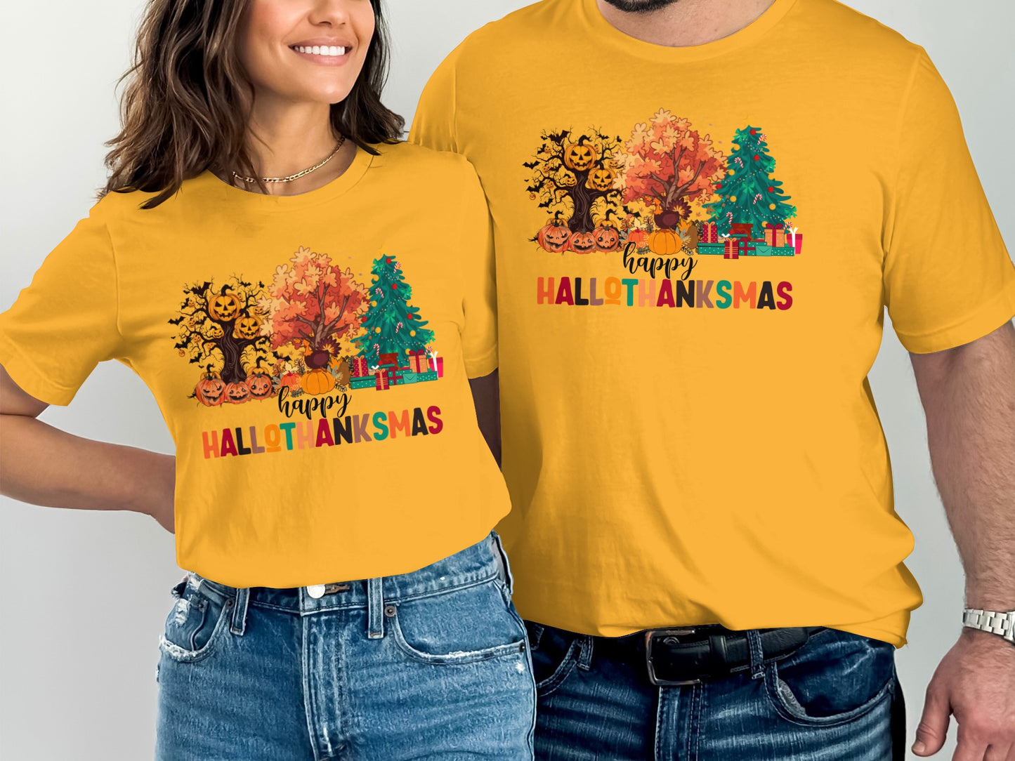 Happy Hallothanksmas Unisex Graphic T-Shirt