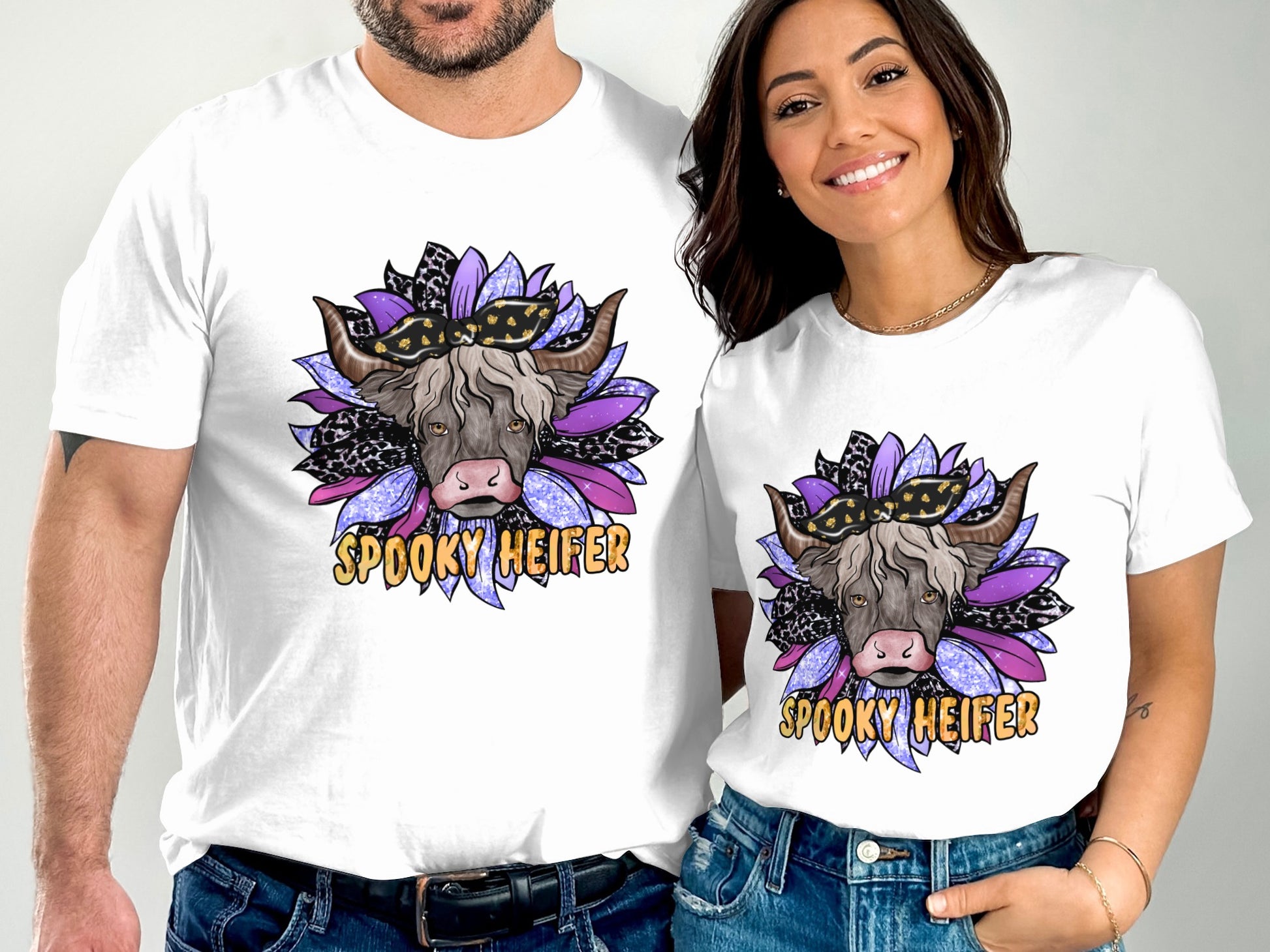 Spooky Heifer Graphic Design T Shirt Fun Product Type