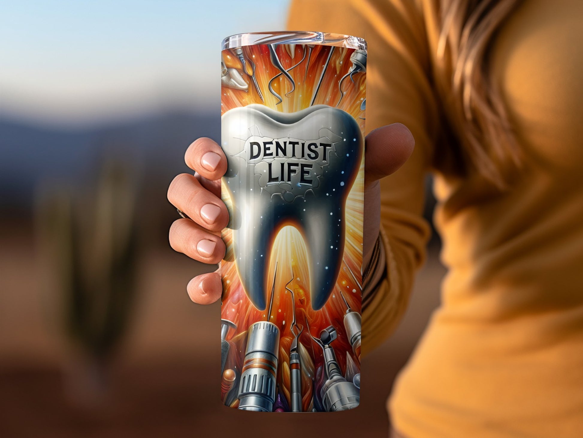 Dentist Life Tumbler with Dental Equipment Product