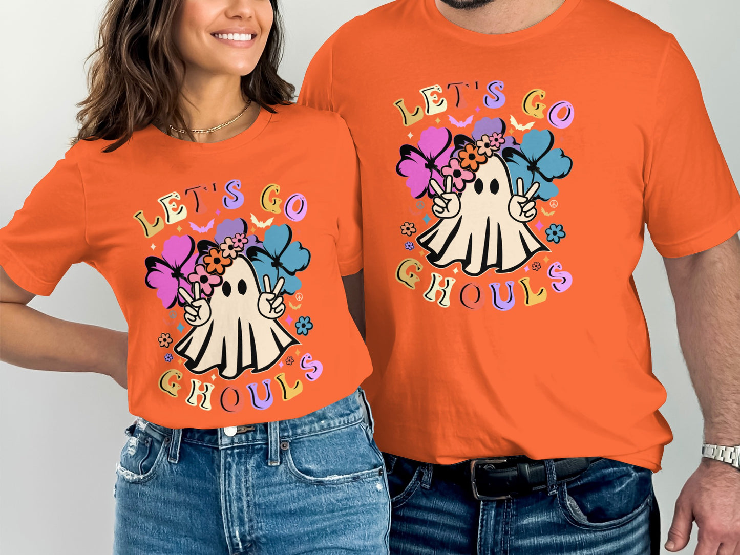 Let's Go Ghouls Cute Halloween Ghost T-Shirt product type