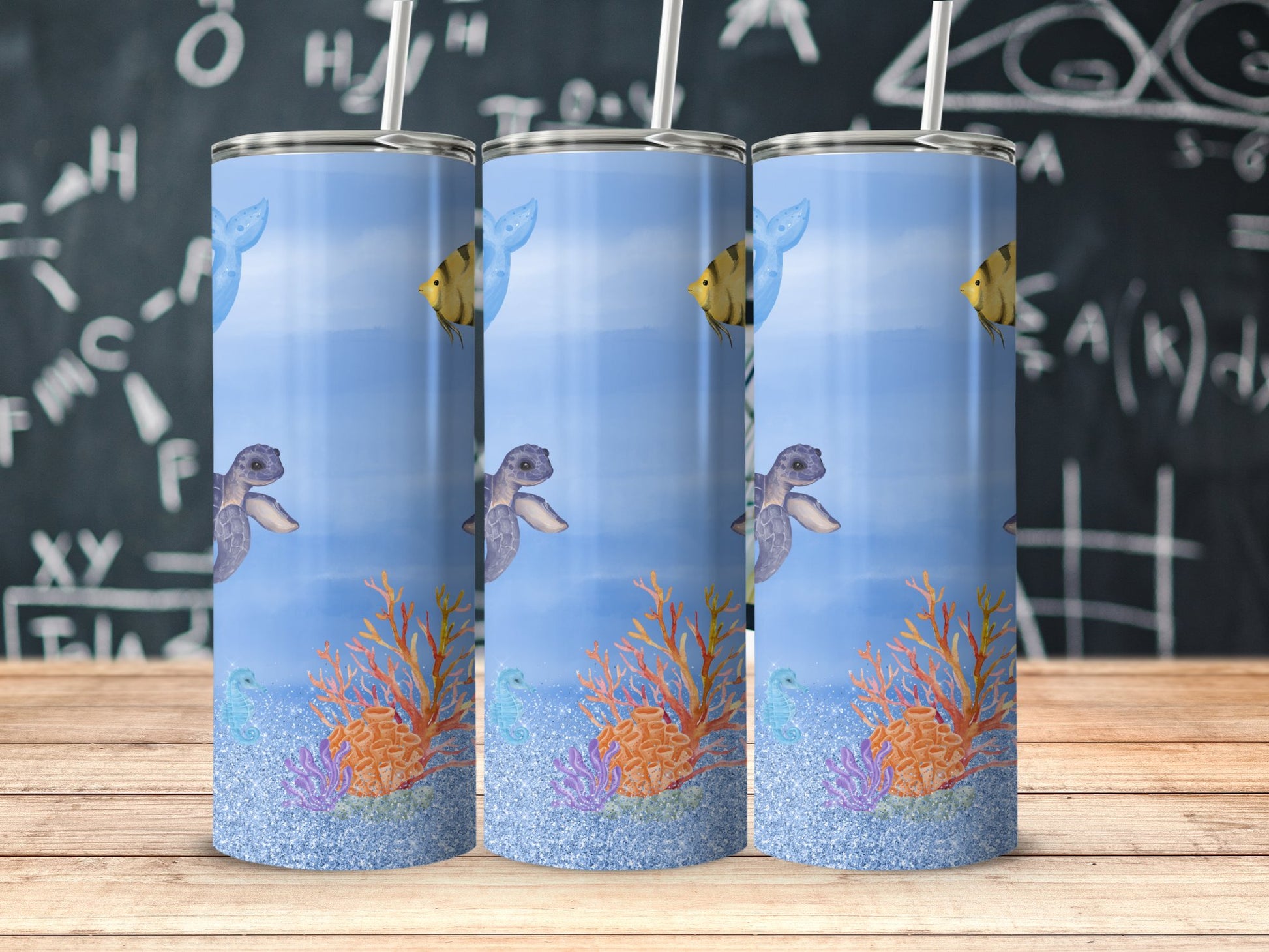 Ocean-Themed Tumbler with Sea Life Design product