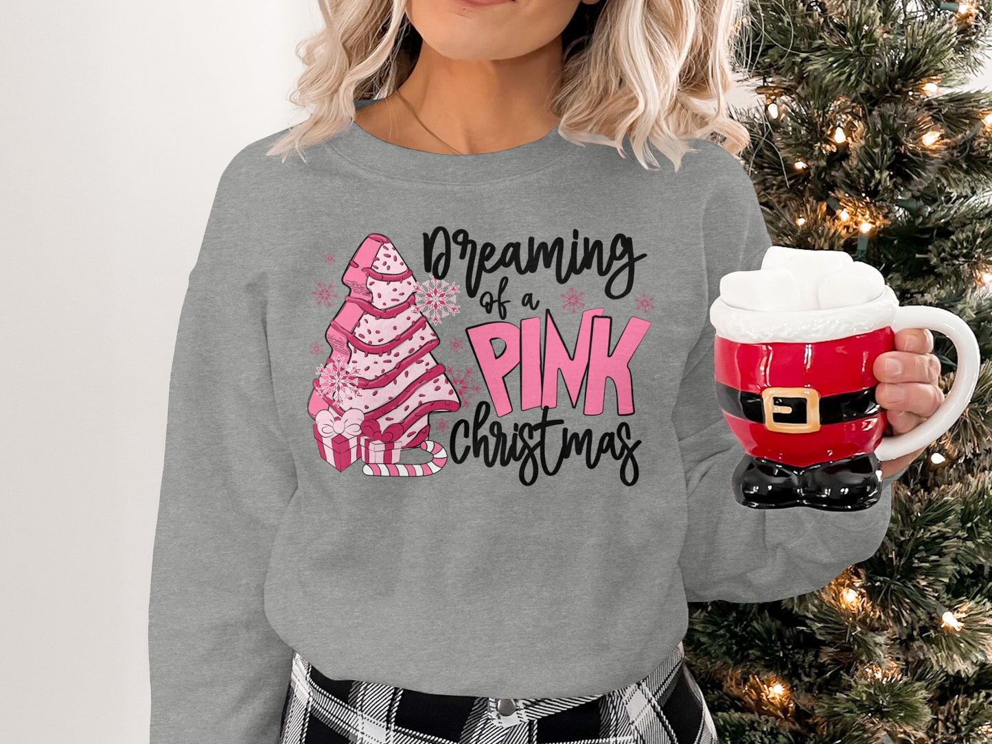 Dreaming of a Pink Christmas sweatshirt