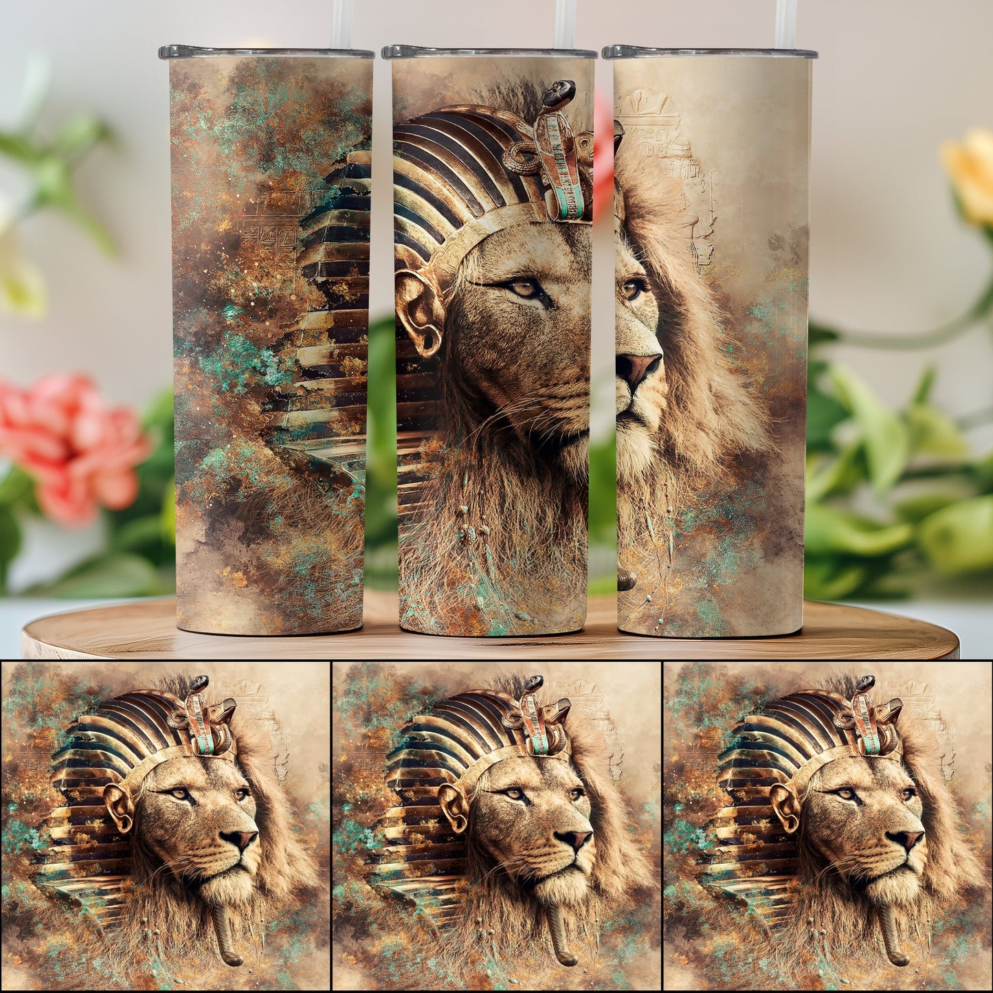 Vintage Pharaoh Lion Inspired Stainless Steel Tumblers product type