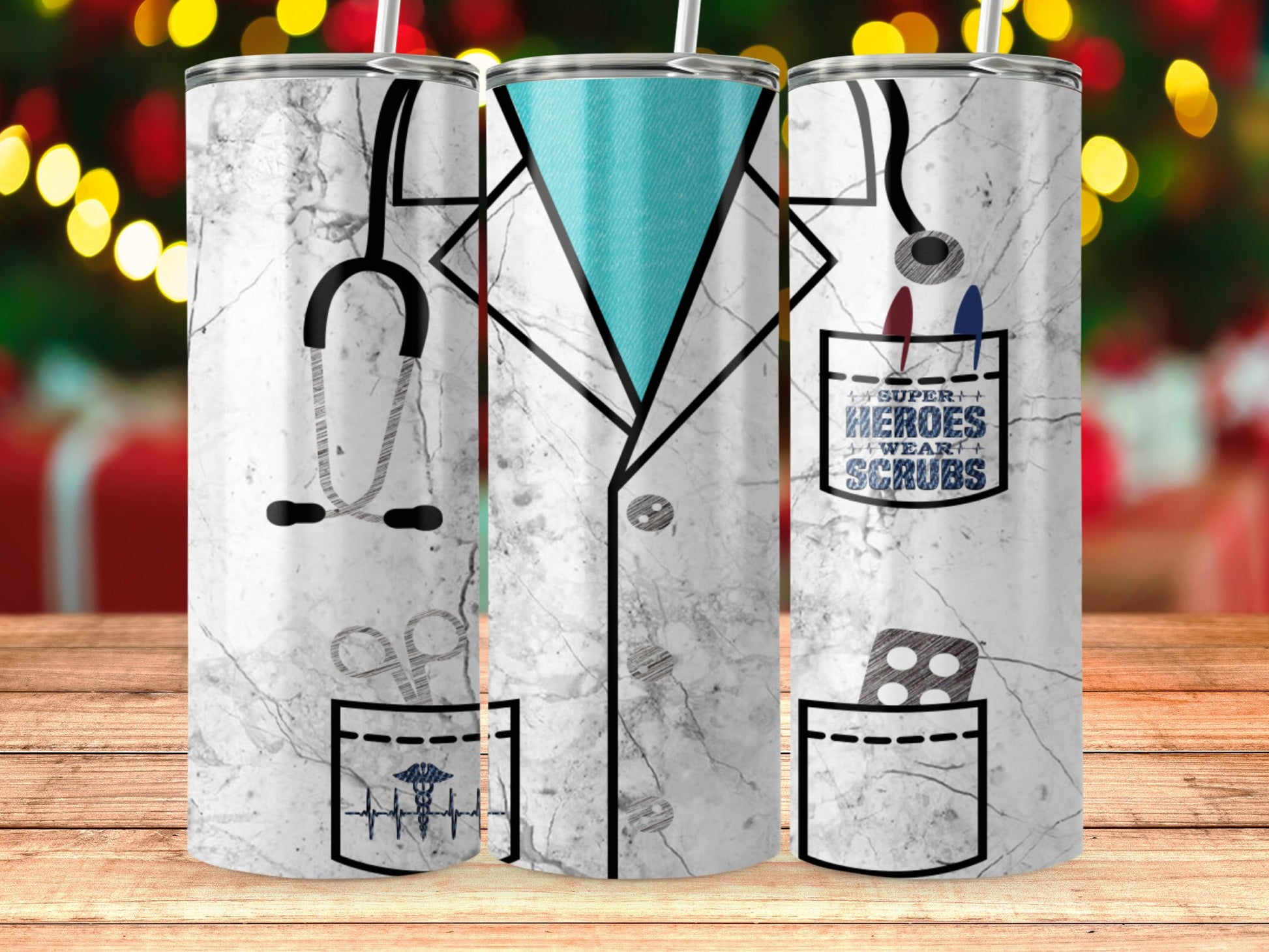Festive Doctor Themed Stainless Steel Tumbler product