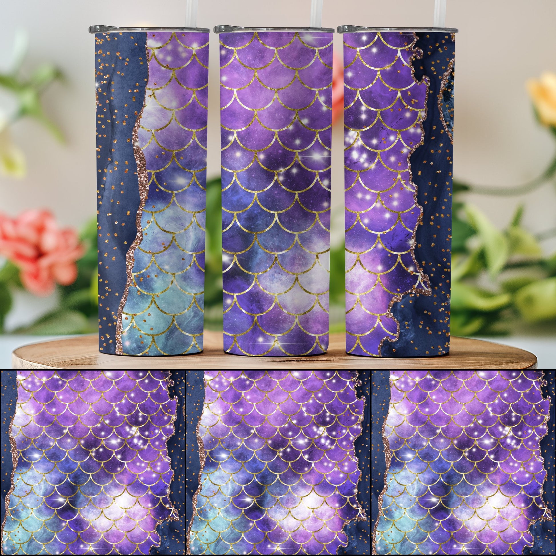 Mermaid Scales Pattern Printed Tumbler product