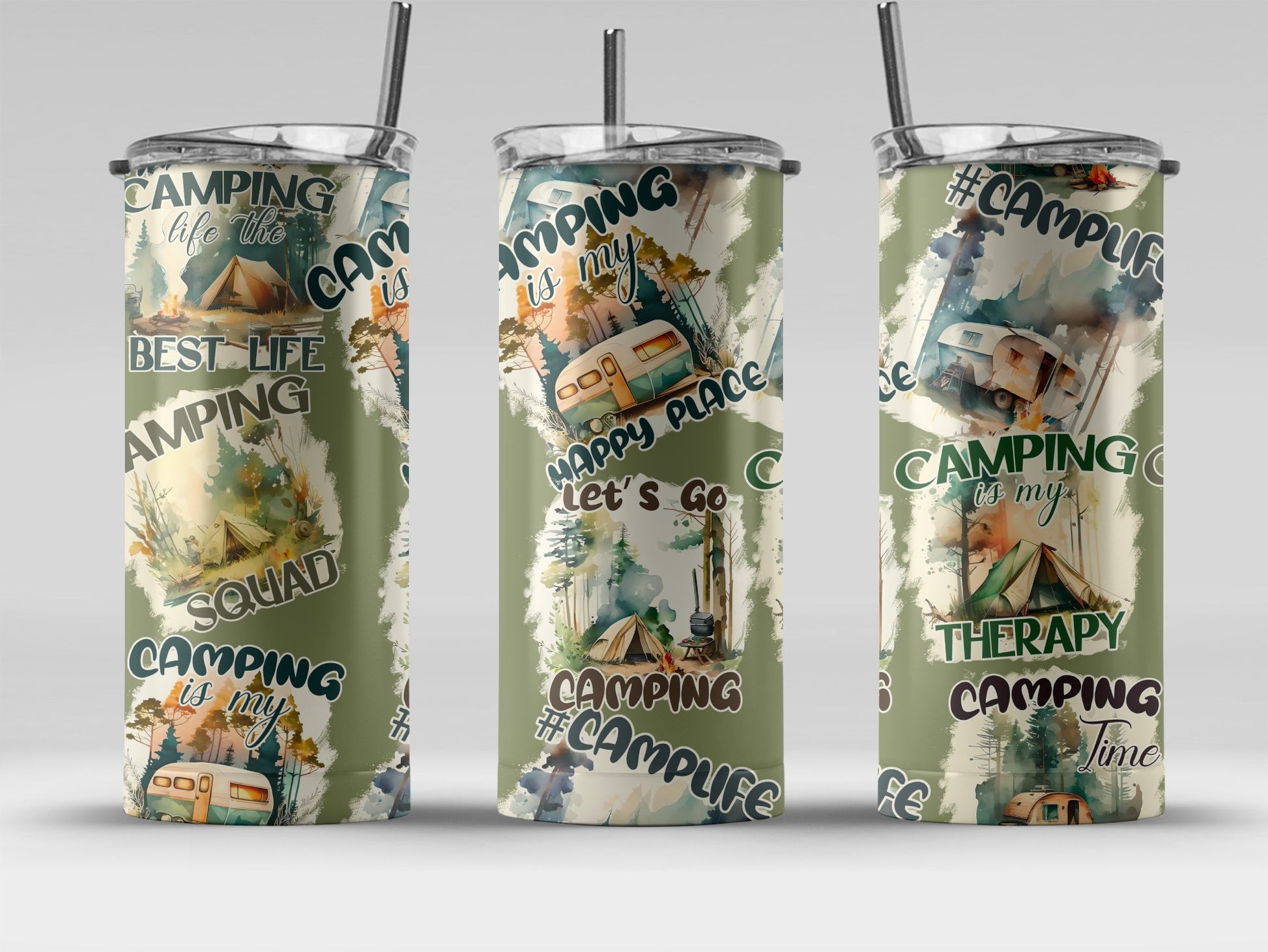 Camping Theme Insulated Tumbler for Outdoor Adventures product