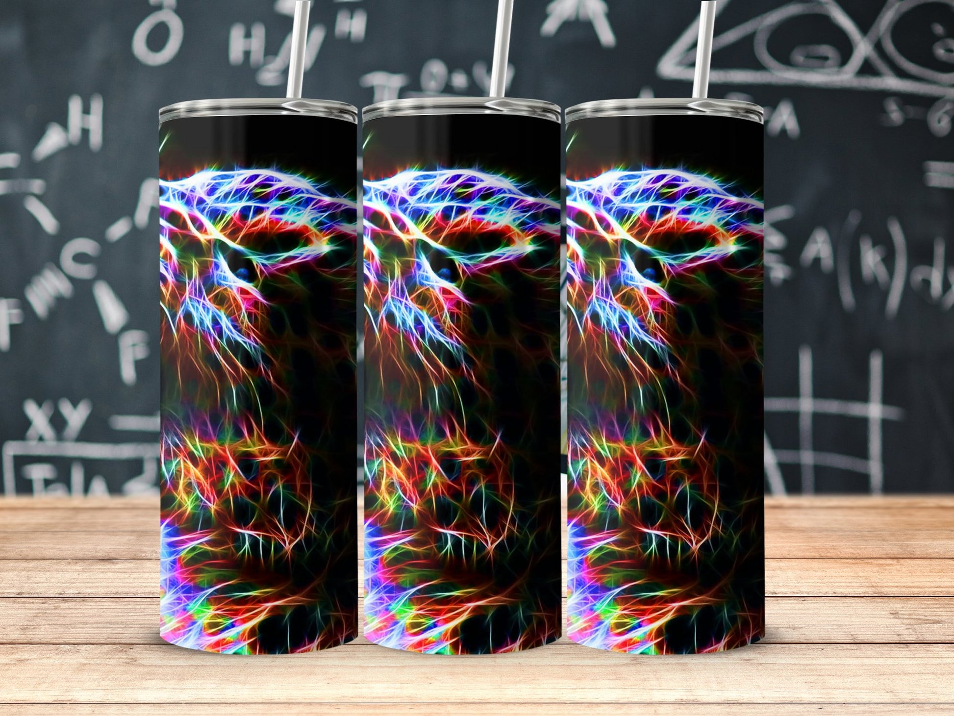 Vibrant Multicolor Lightning Pattern Custom Tumbler product