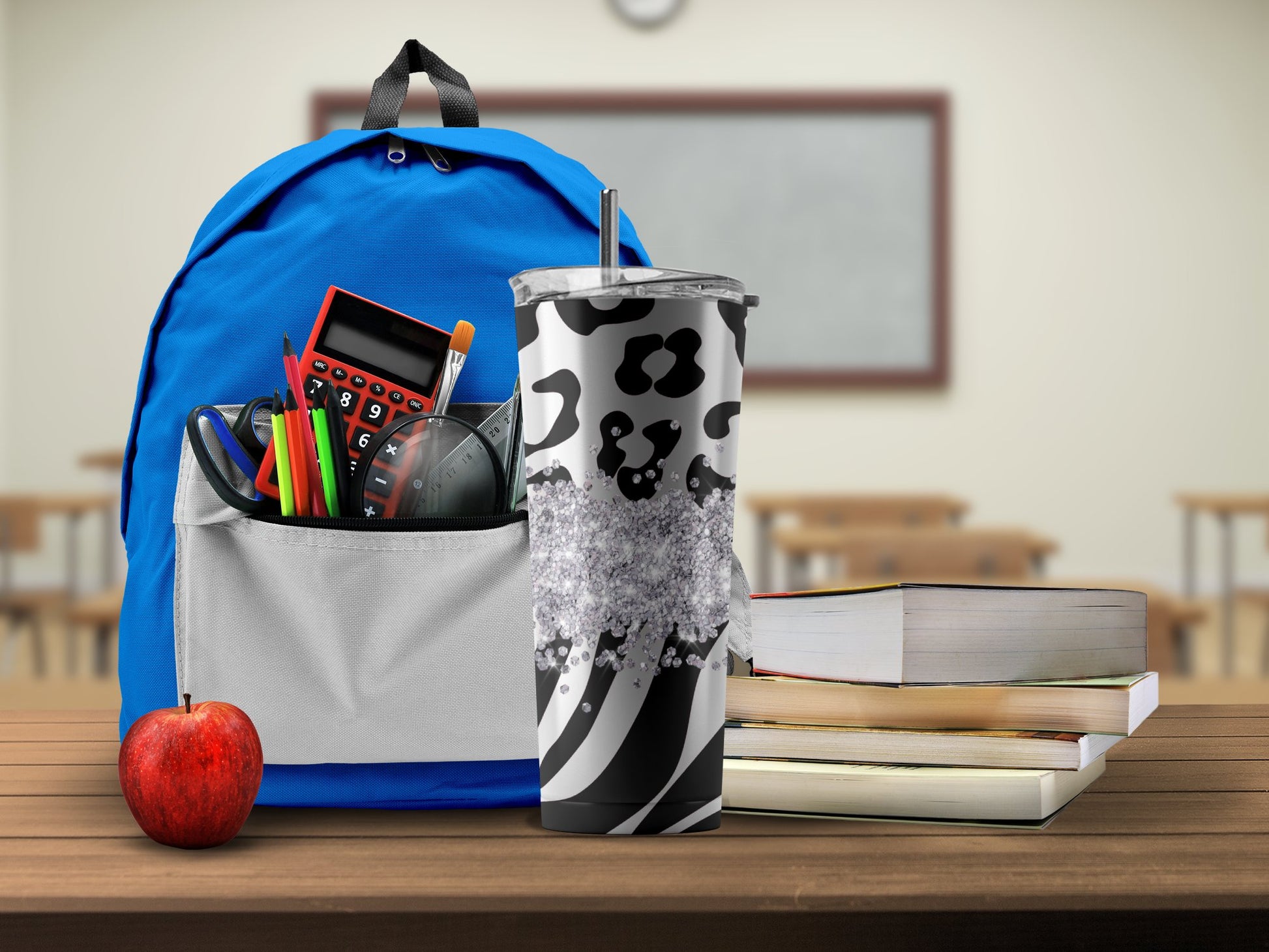 Panda-Themed Glitter Tumbler for Classroom product