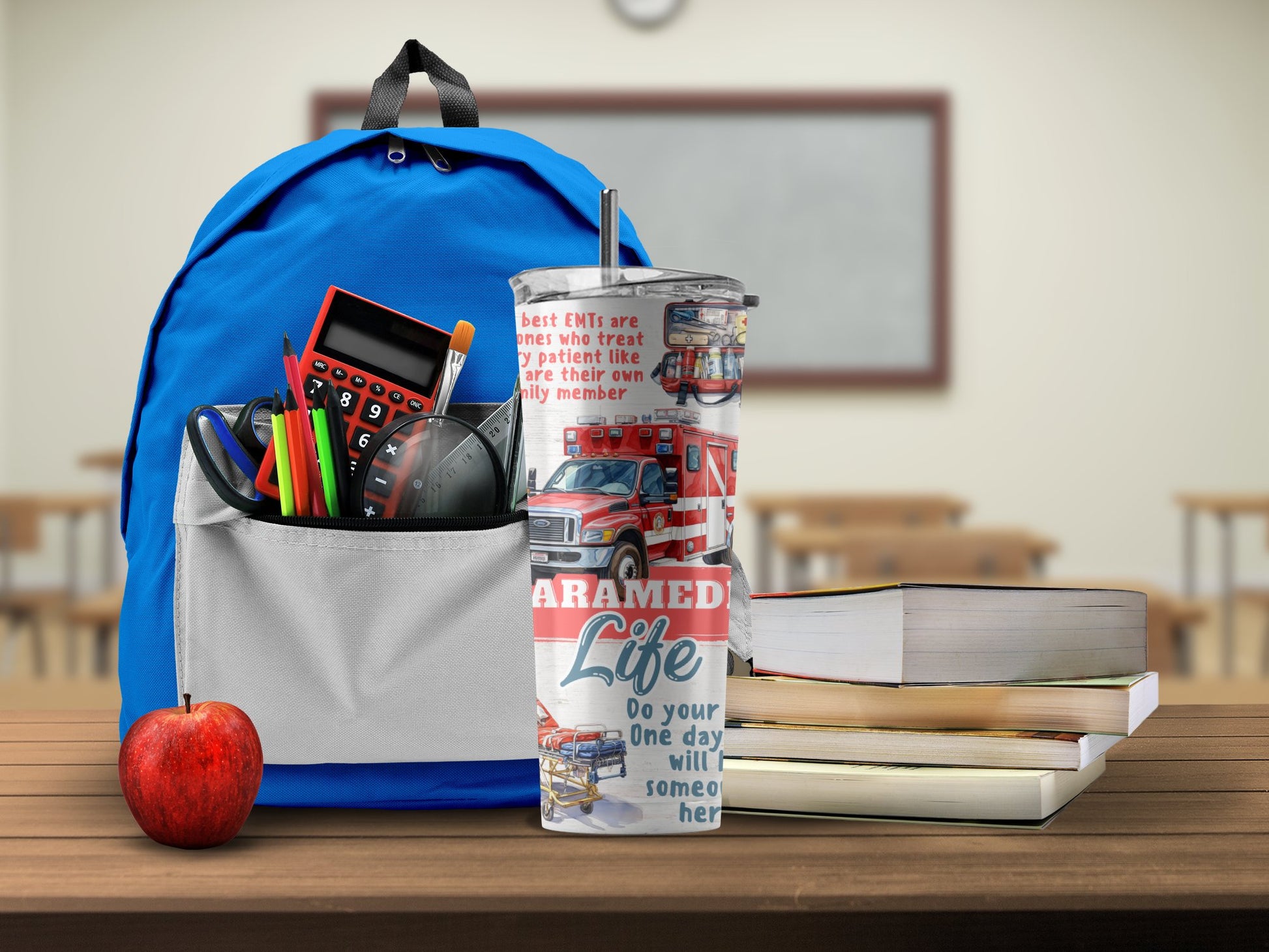 Paramedic Life Tumbler with Emergency Vehicle product