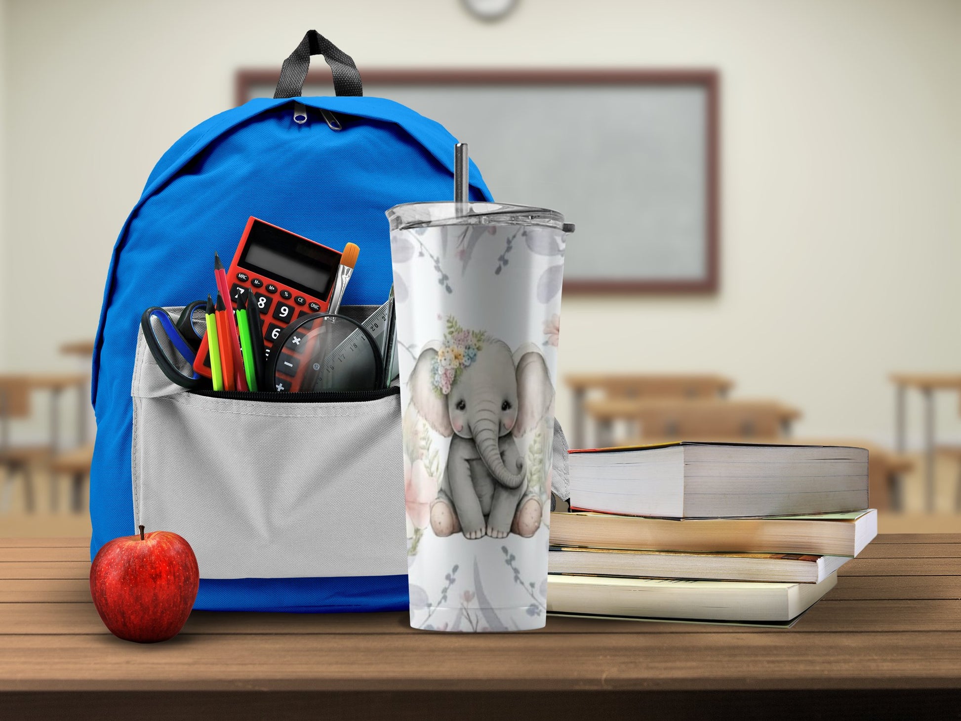Adorable Elephant Print Tumbler Perfect for Daily Use product type