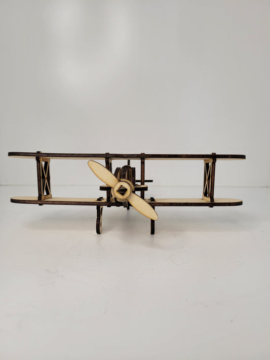 Vintage Biplane Wooden Model Aircraft Kit product