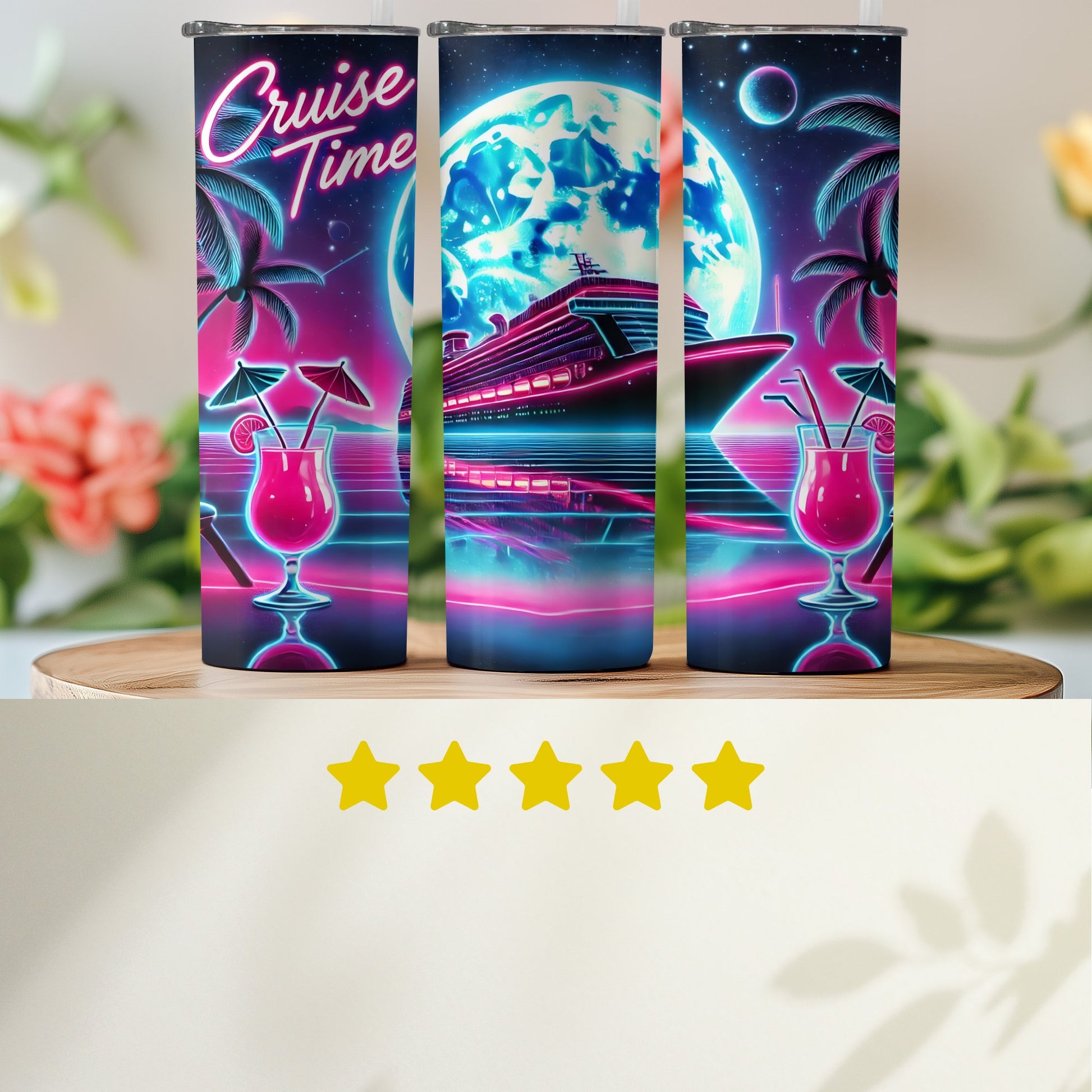 Cruise Time Neon Retro Travel Adventure product