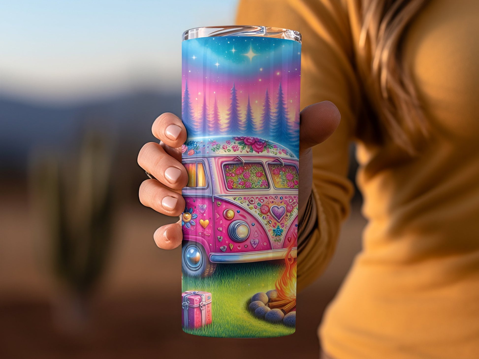 Colorful Camper Design Insulated Travel Tumbler product