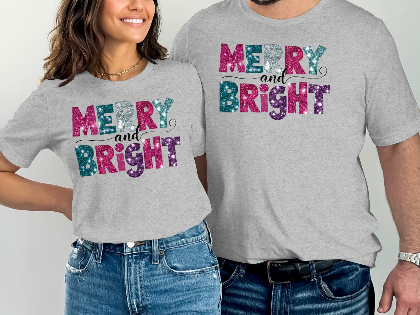 Merry and Bright Graphic Tees for Festive Celebrations