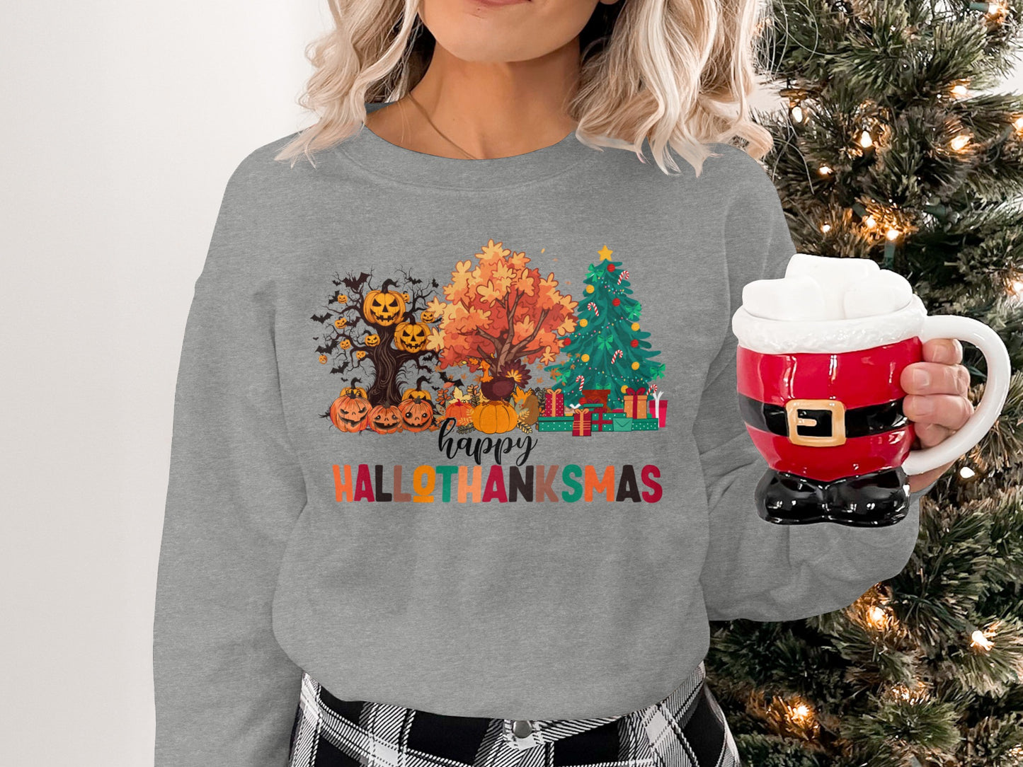 Happy Hallothanksmas Festive Sweatshirt product