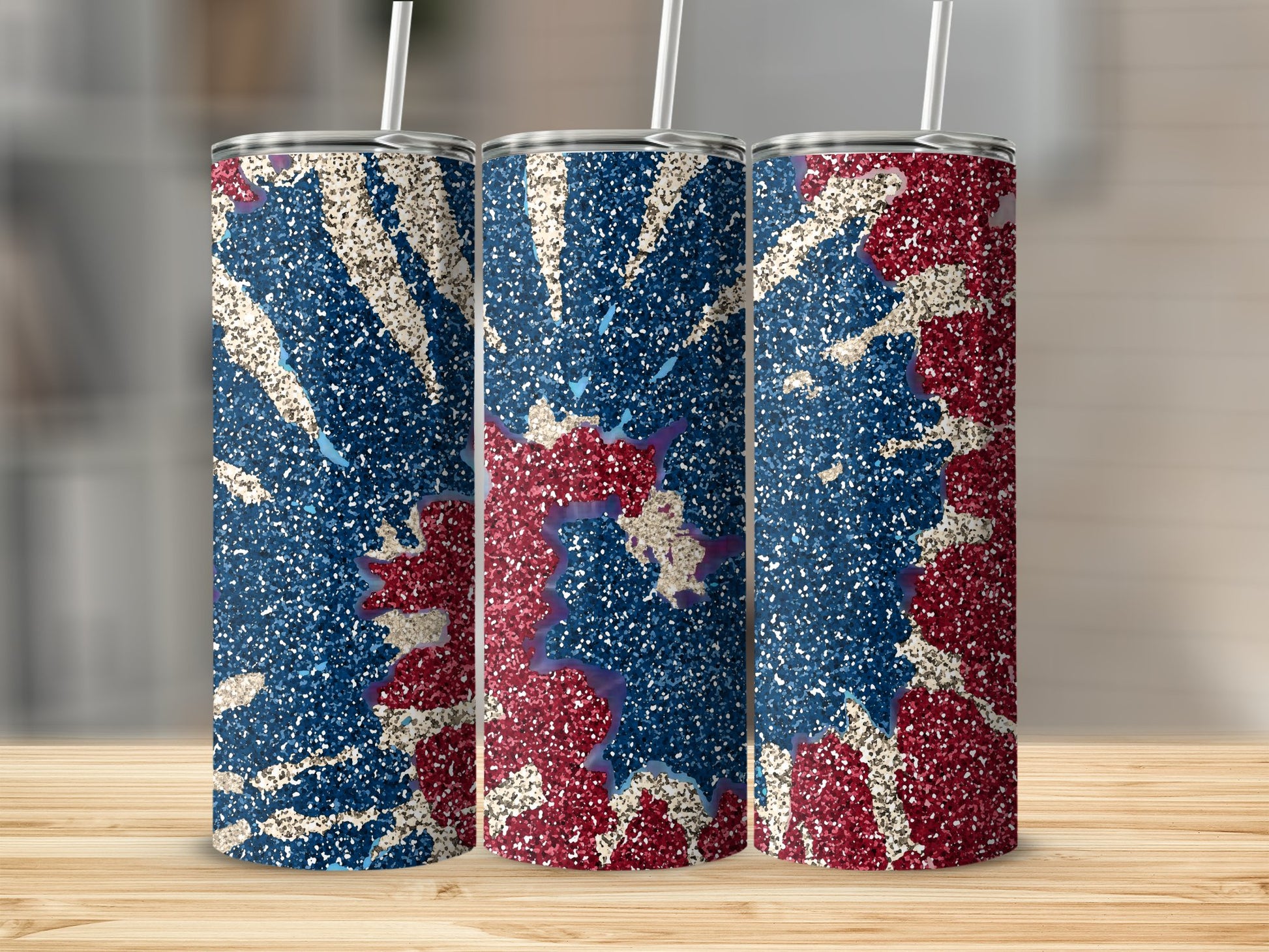 Colorful Abstract Glitter Design Insulated Tumbler product