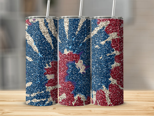 Colorful Abstract Glitter Design Insulated Tumbler product