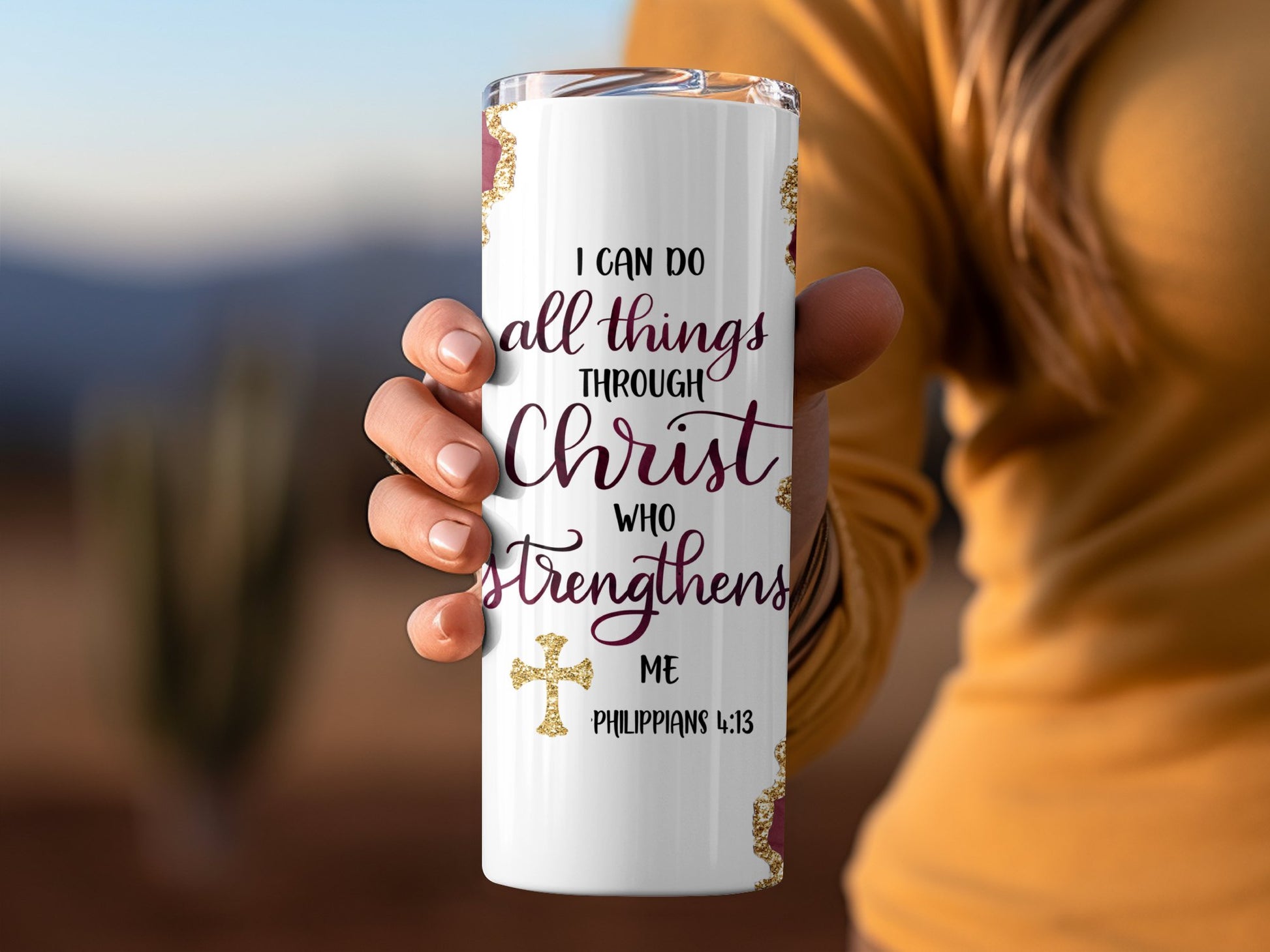 Inspirational Christian Quote Tumbler Mug product type