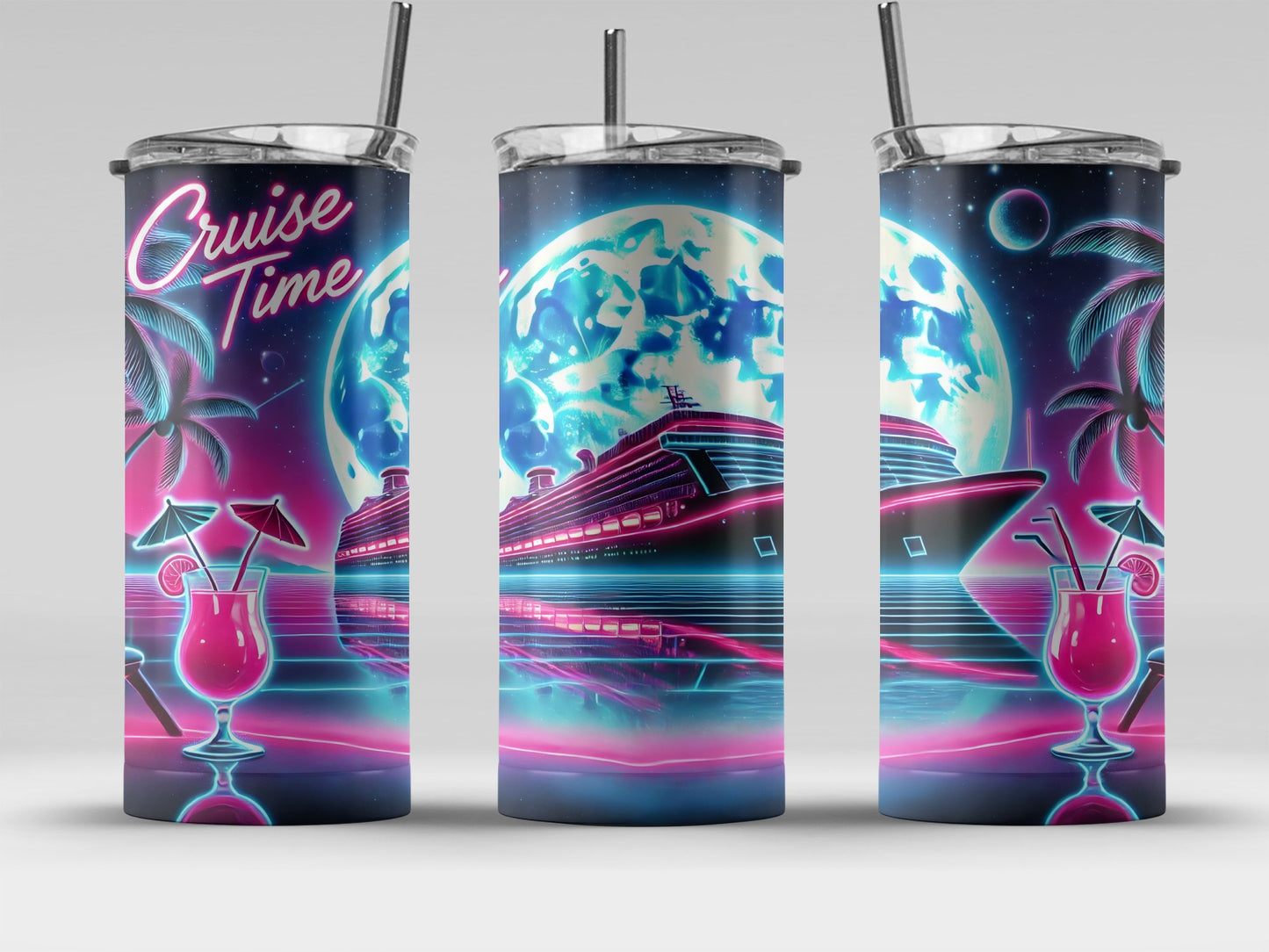 Cruise Time Neon Tropical Cruise Ship Drinkware product