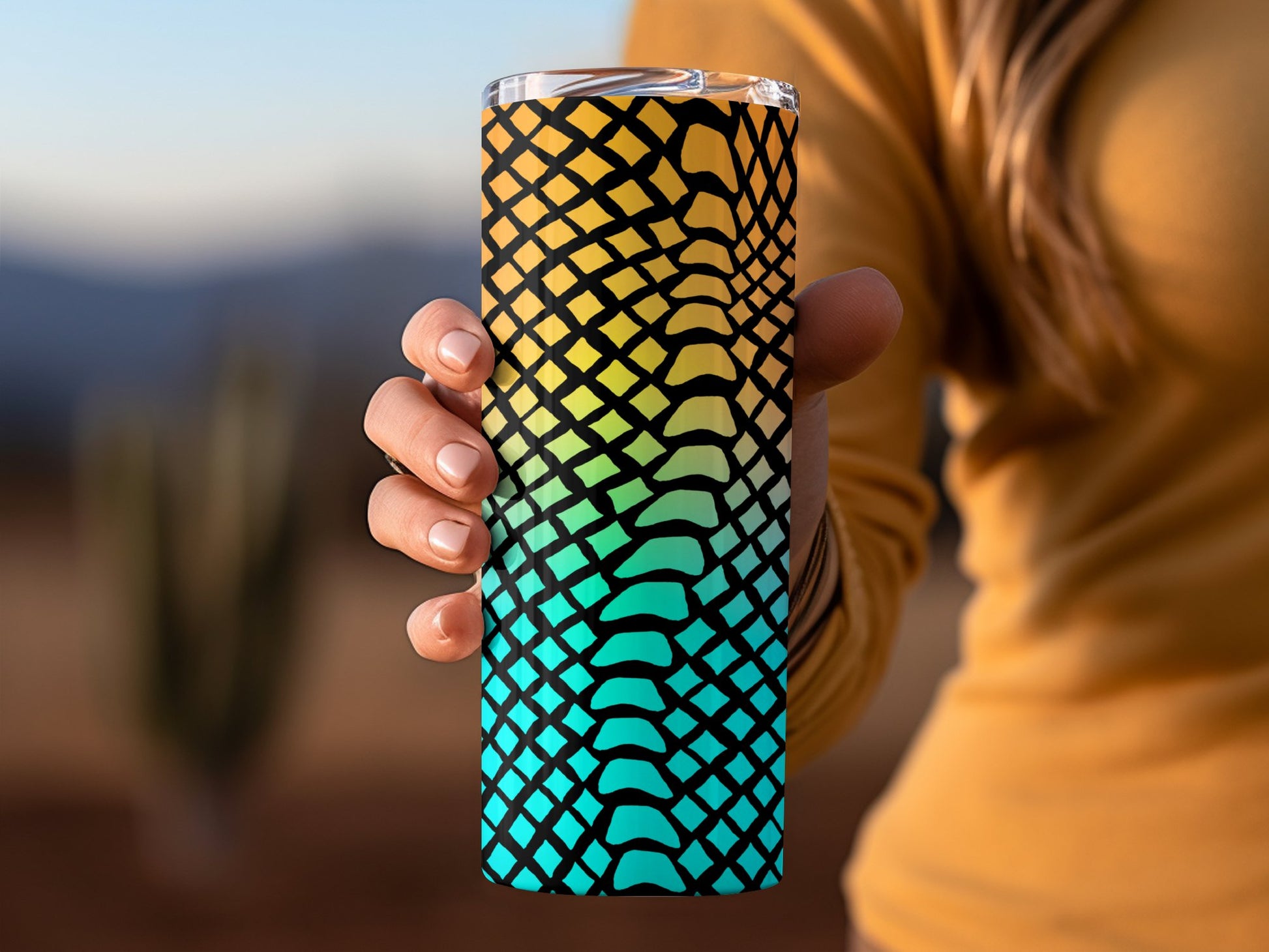 Gradient Scale Design Travel Tumbler product
