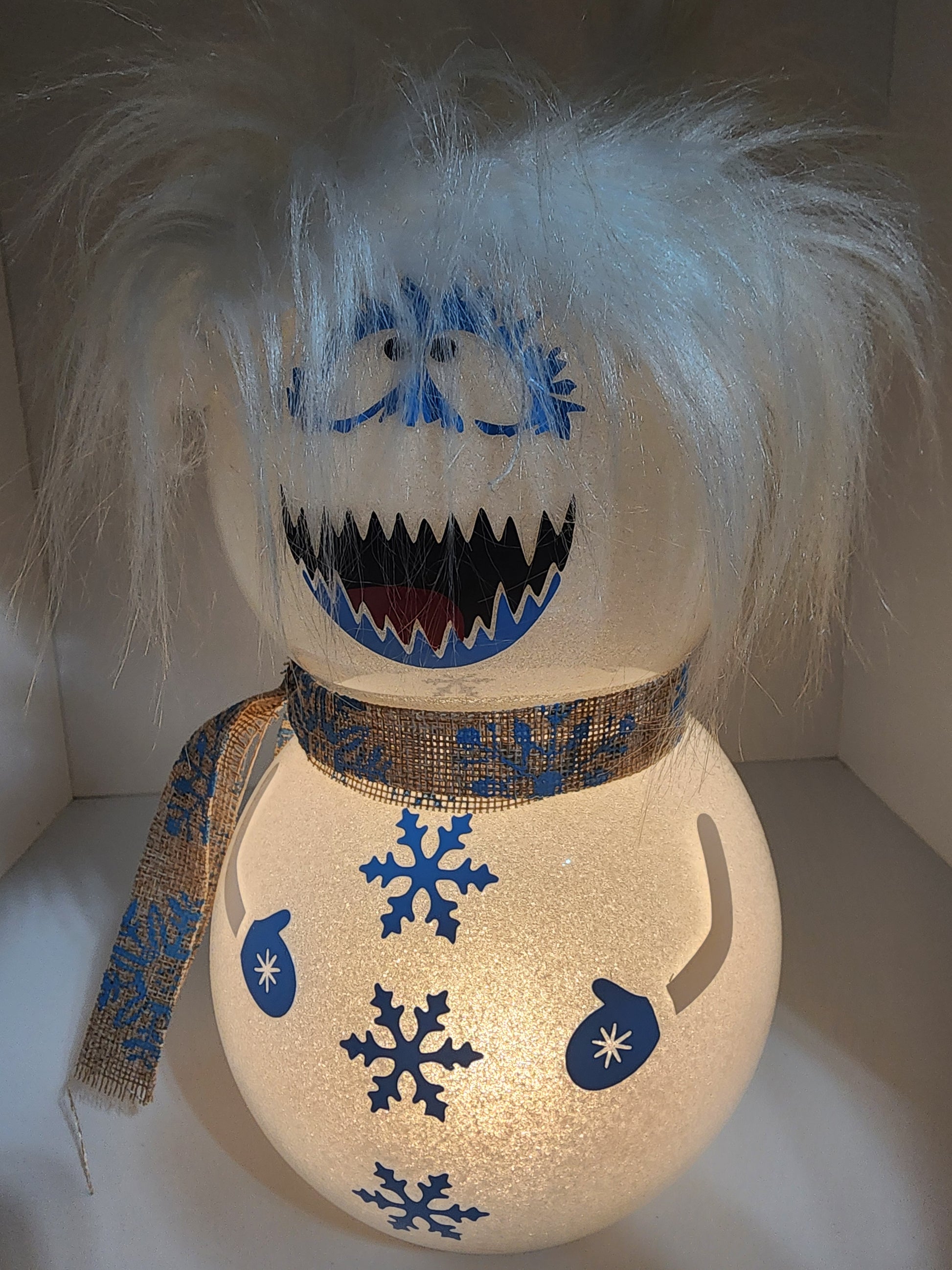 Snowman Light-Up Holiday Decoration with Scarf