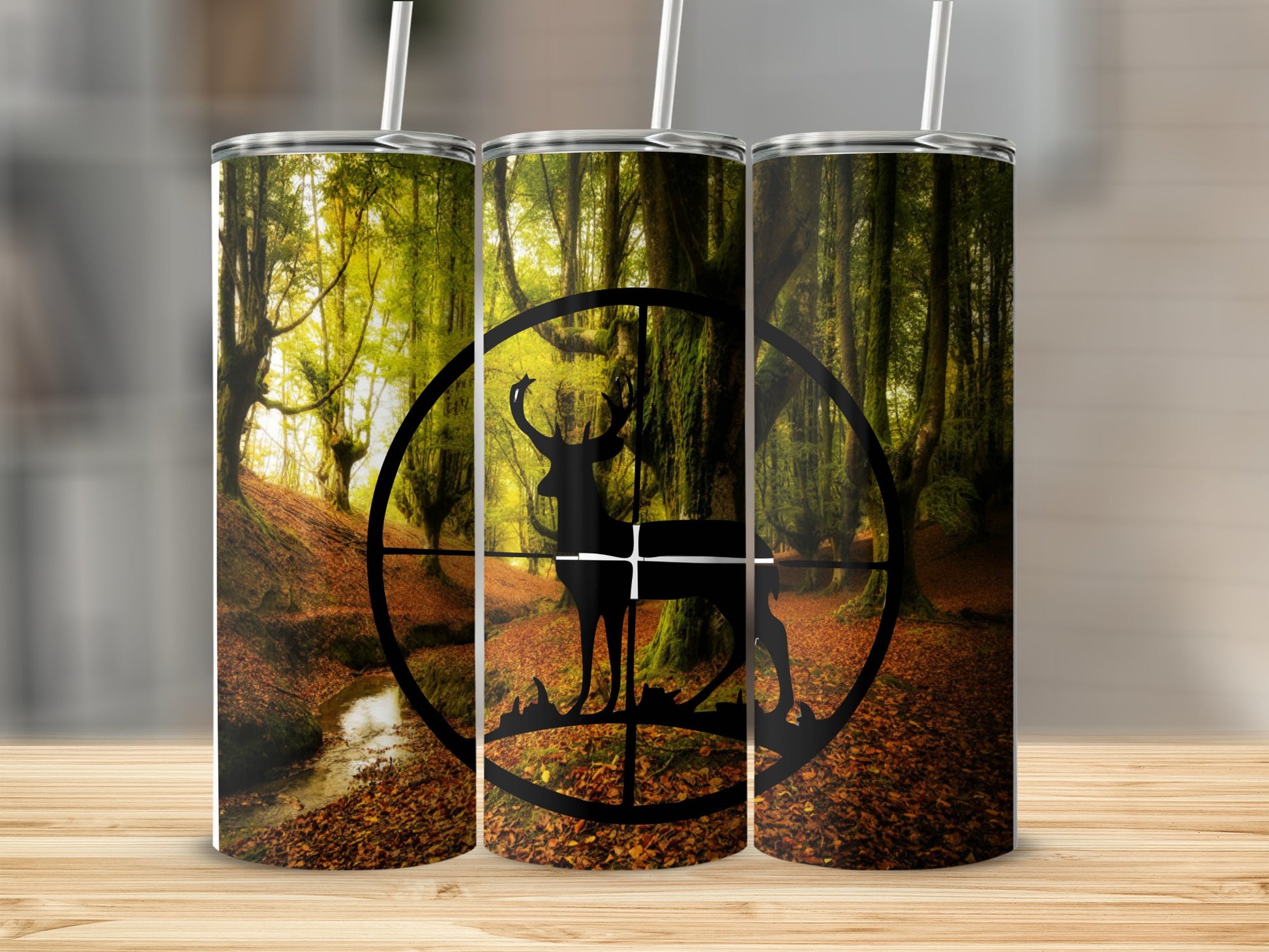 Forest Deer Design Tumbler Ideal for Outdoor Enthusiasts product