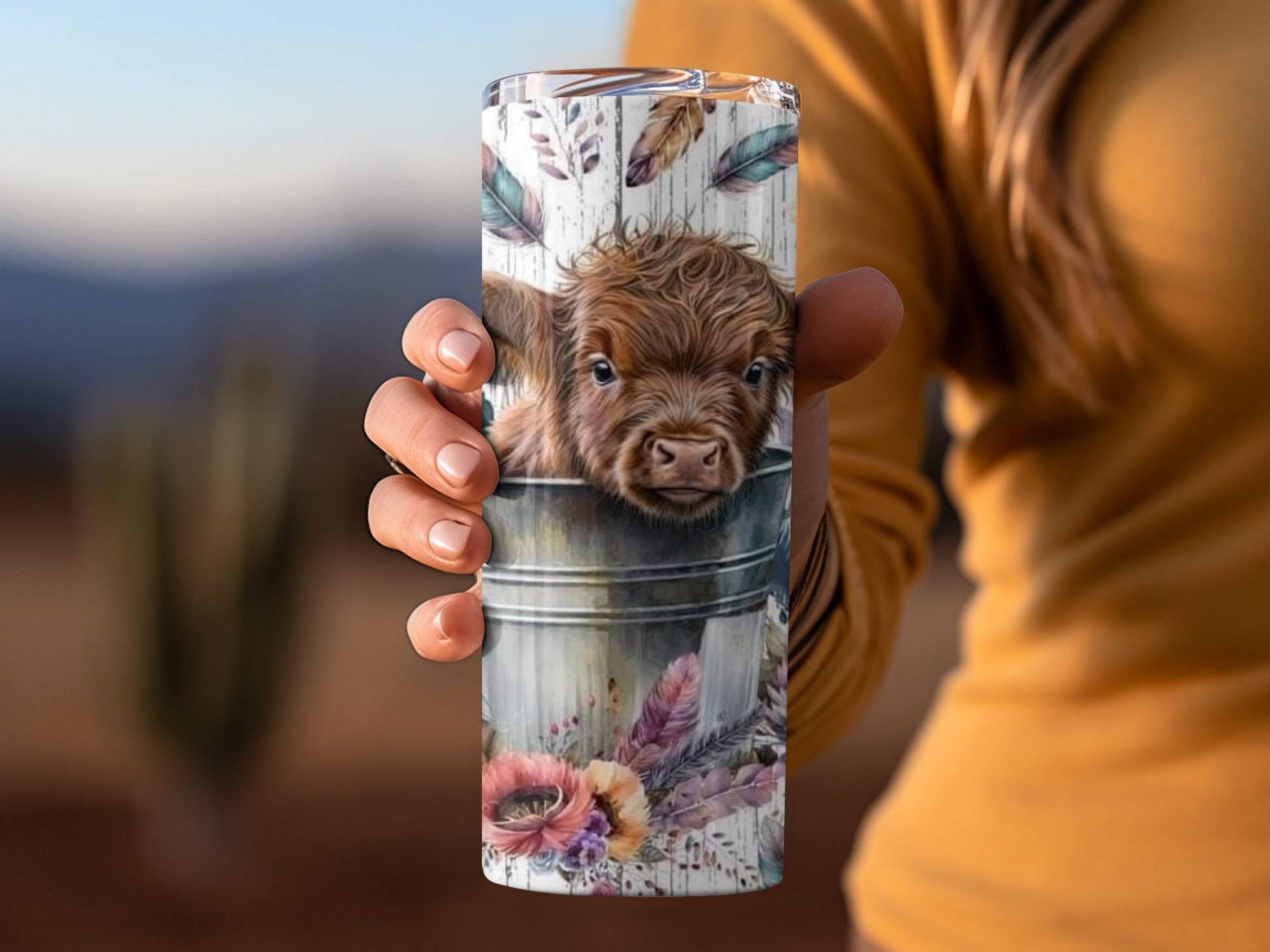 Adorable Highland Cow Design Insulated Tumbler product type