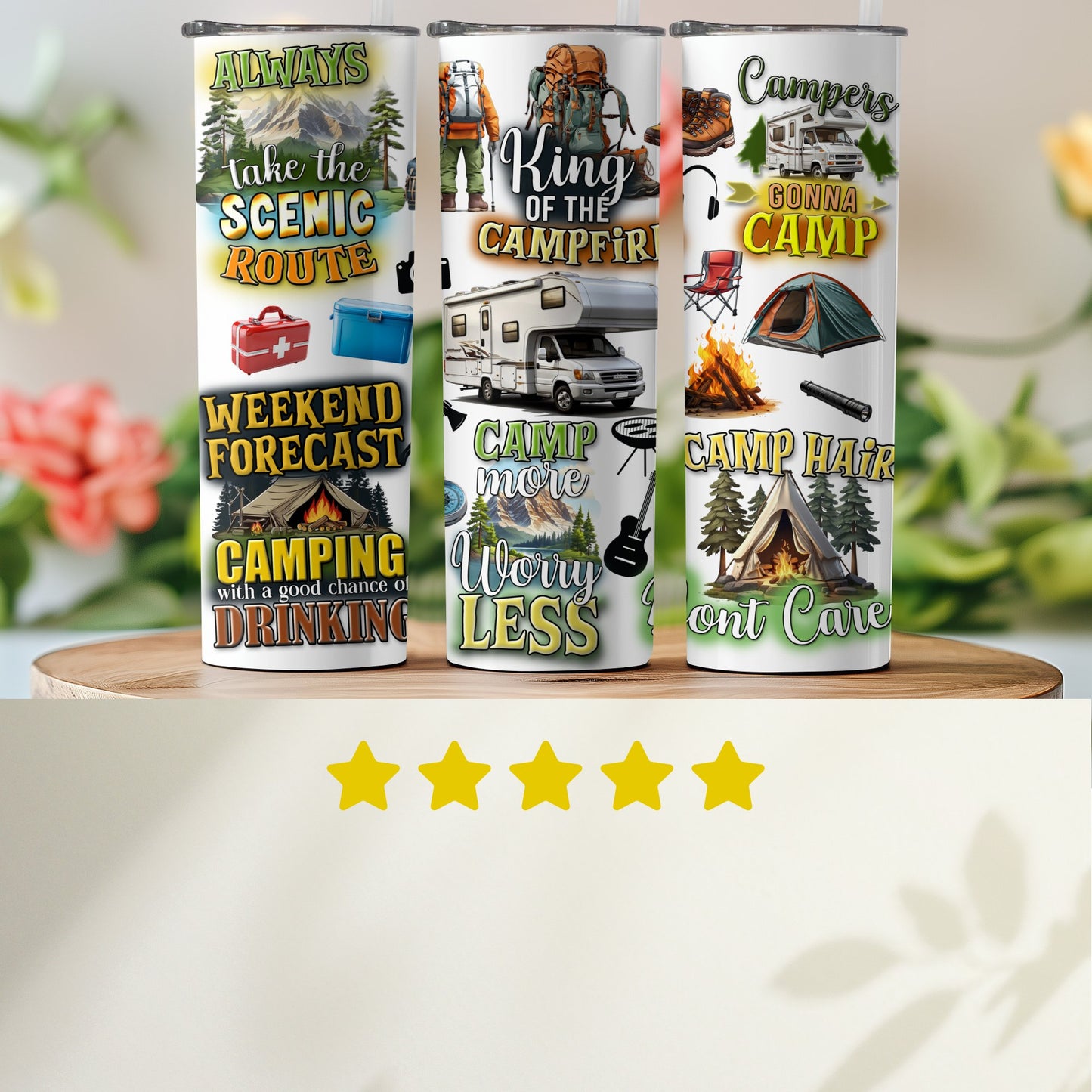 Scenic Route Campfire Camper Travel Outdoor Drinkware product type