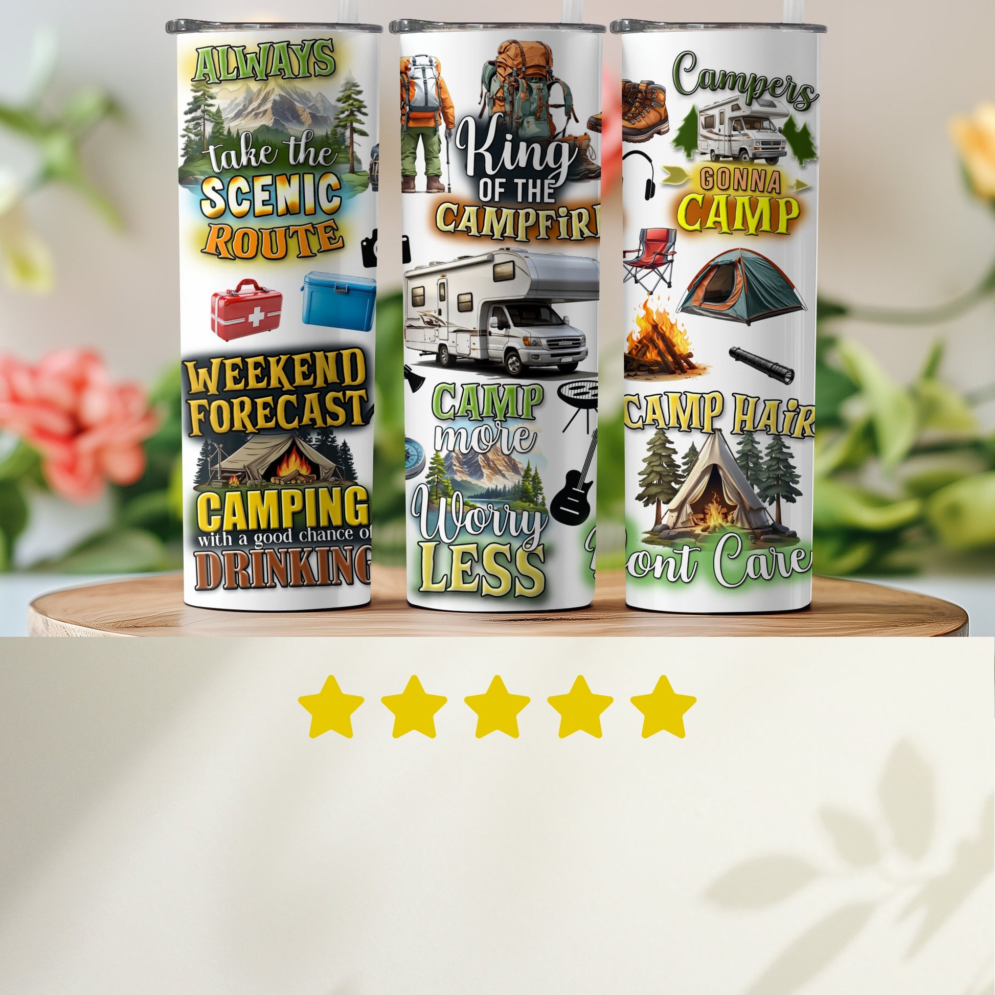 Scenic Route Campfire Camper Travel Outdoor Drinkware product type
