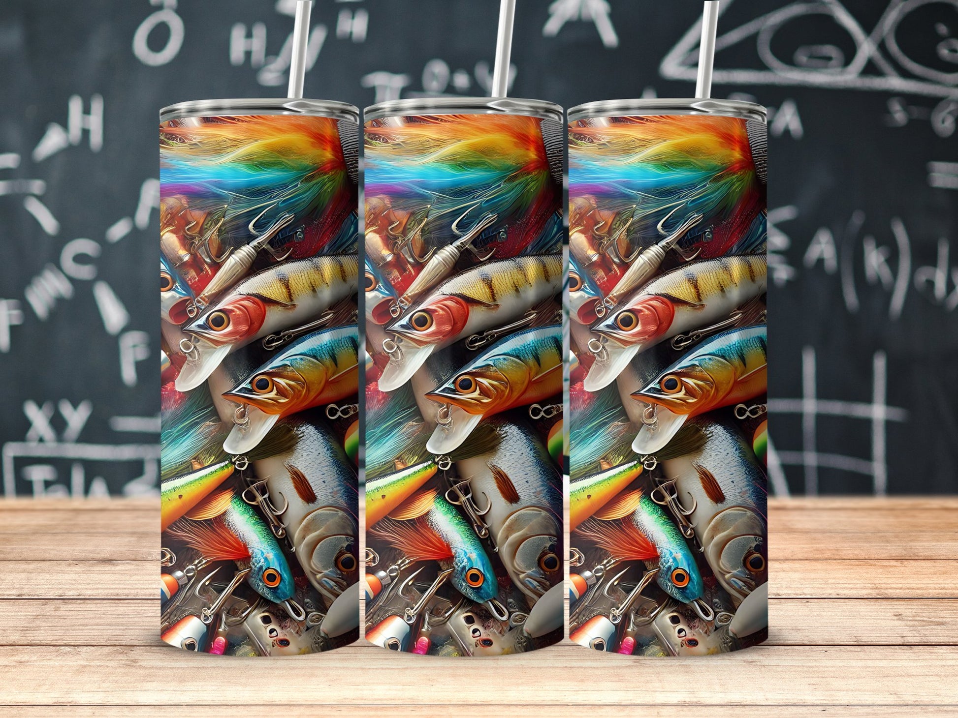 Colorful Fishing Lures Art Tumbler High-Quality Product