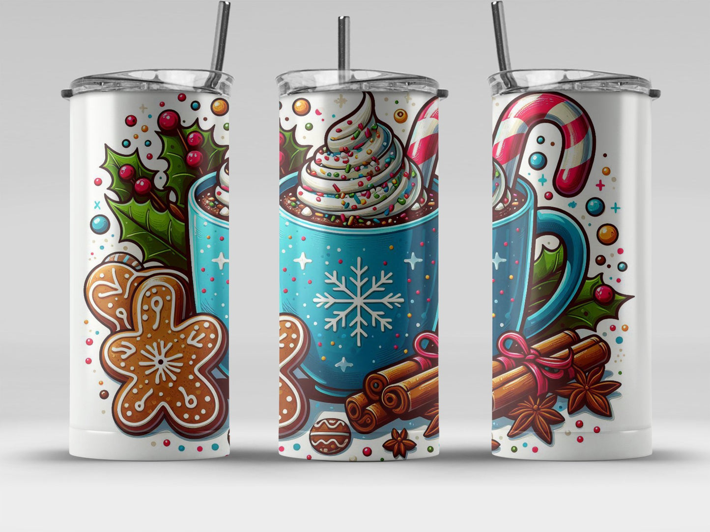 Festive Holiday Themed Insulated Tumbler Product
