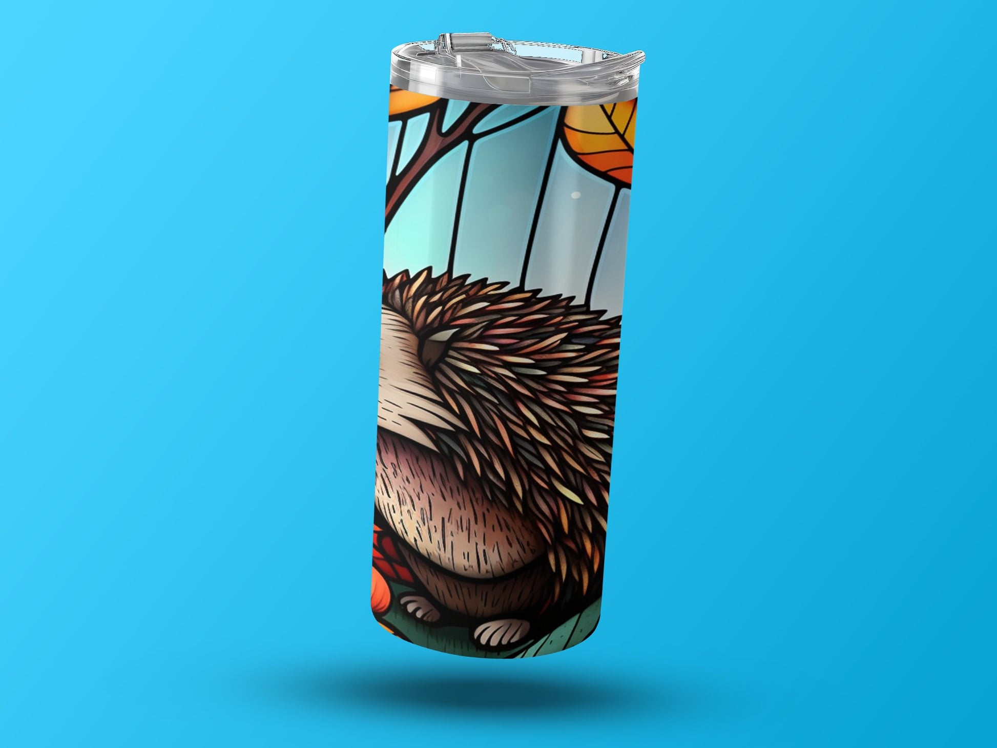 Cute Hedgehog Under Tree Design Tumbler product type