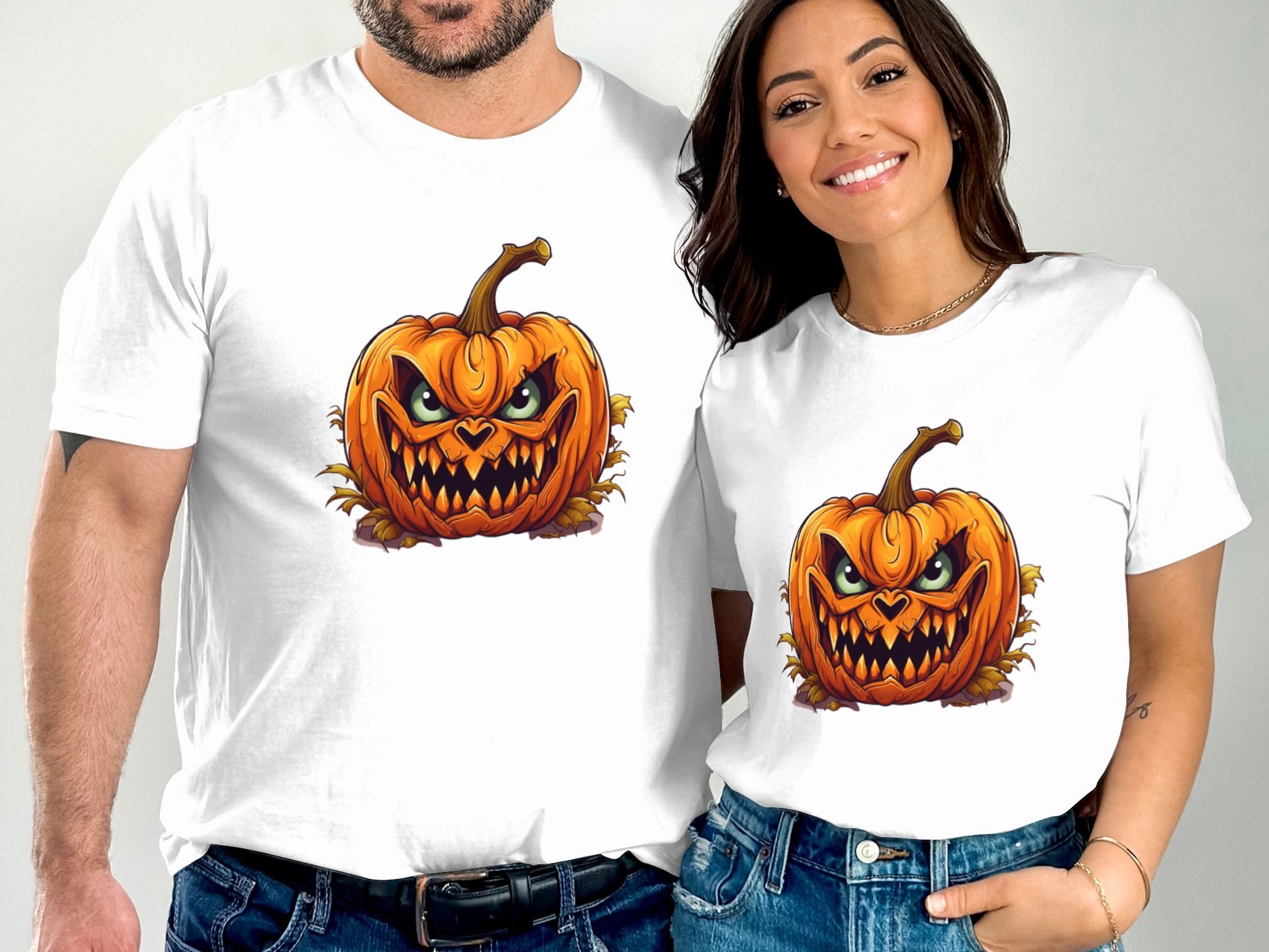 Spooky Pumpkin Graphic Halloween Themed T-Shirt product type