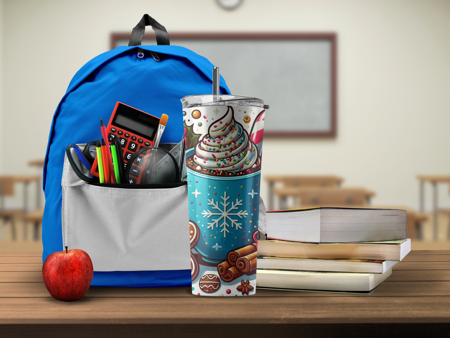 Christmas Theme Tumbler in Classroom Setting product