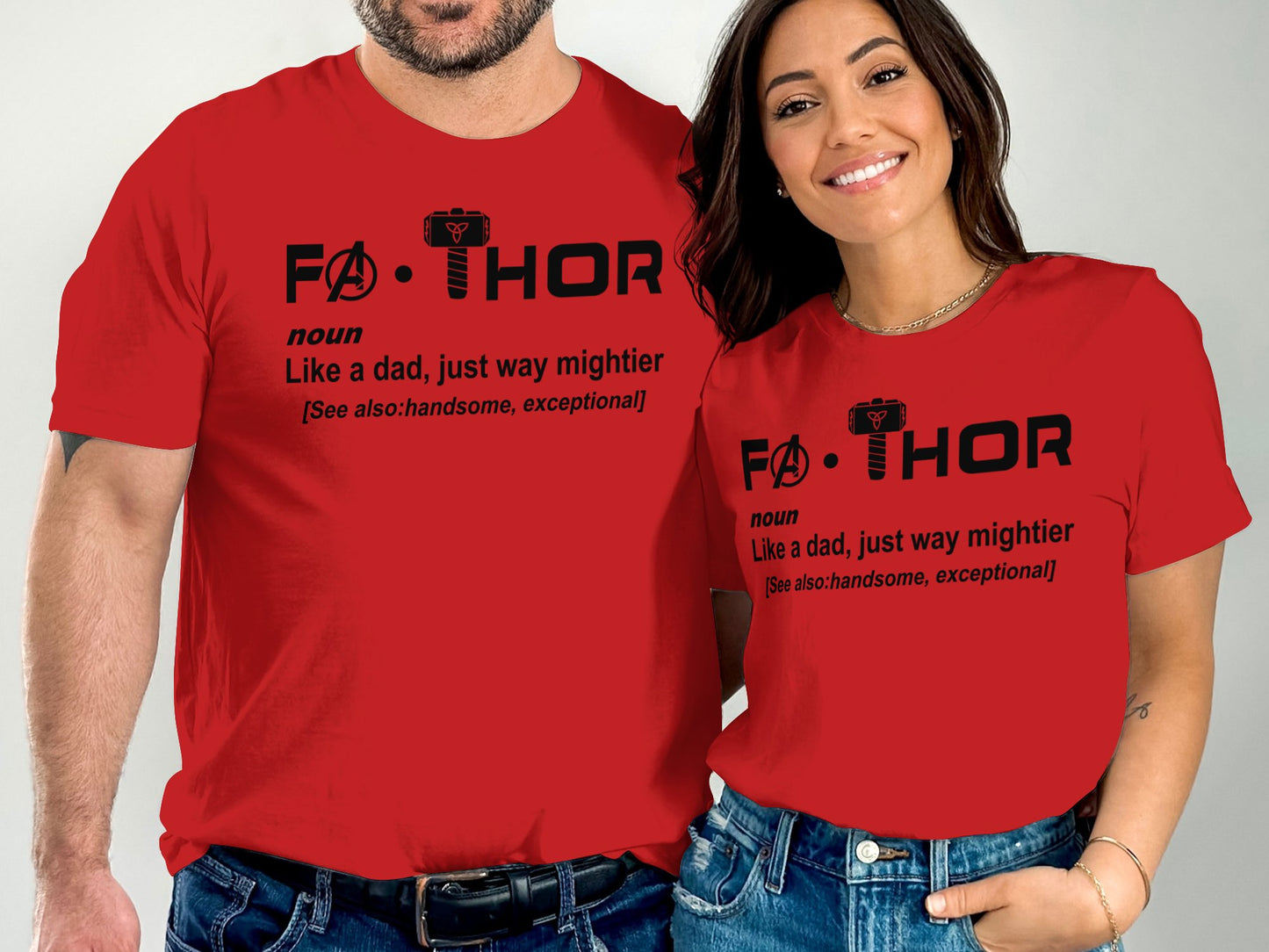 Red FA-THOR Graphic T-shirt Funny Dad Gift product type
