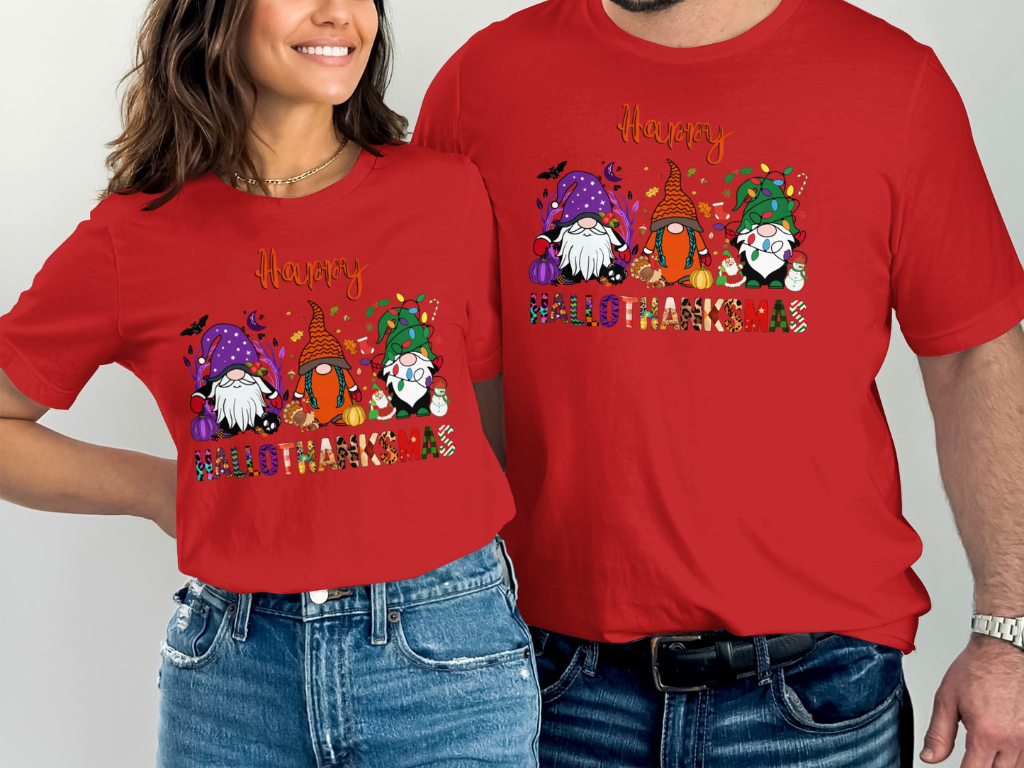 Happy Hallothanksmas Season Gnome T-Shirt