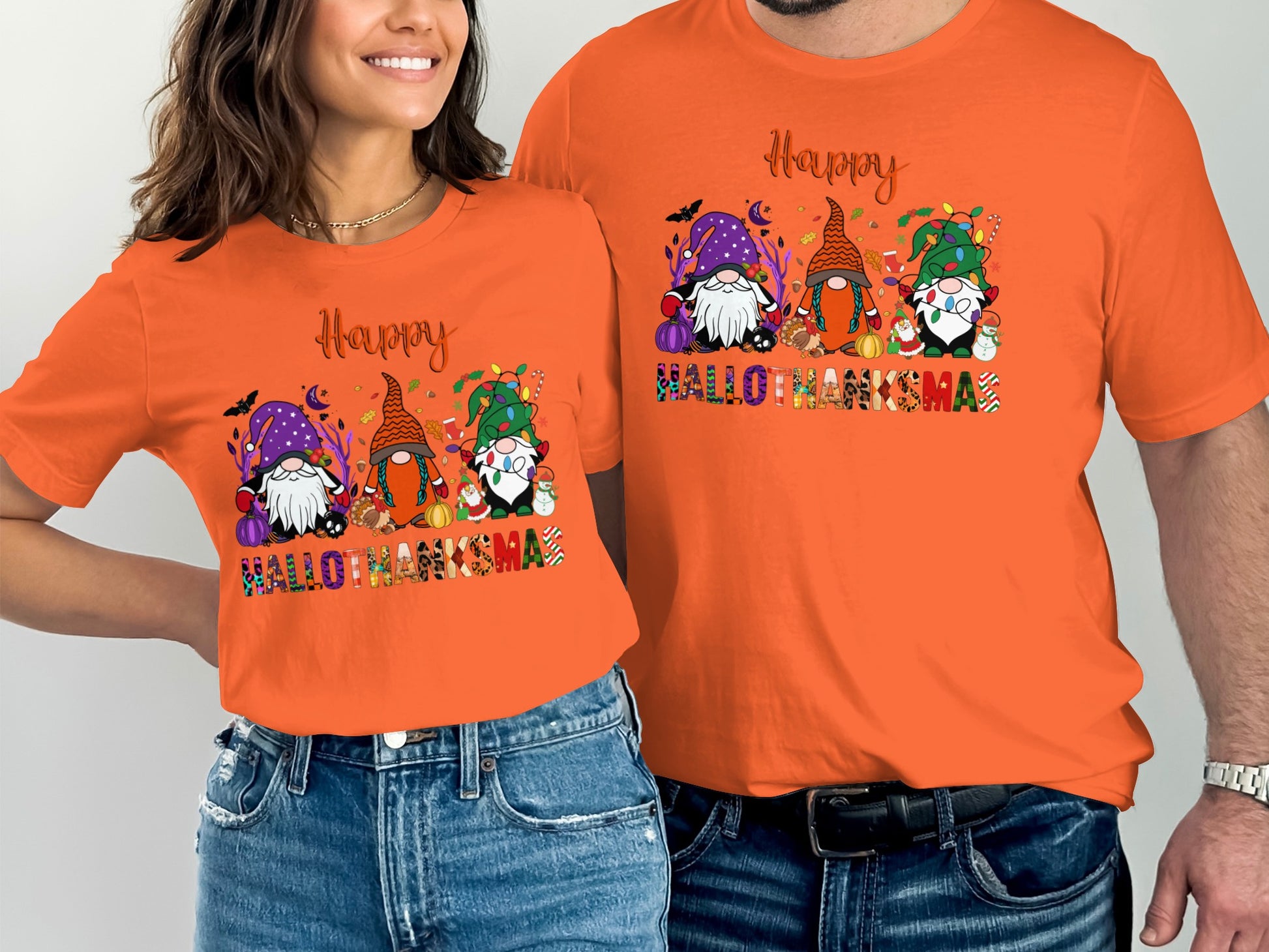 Happy Hallothanksmas Graphic Tee Shirt