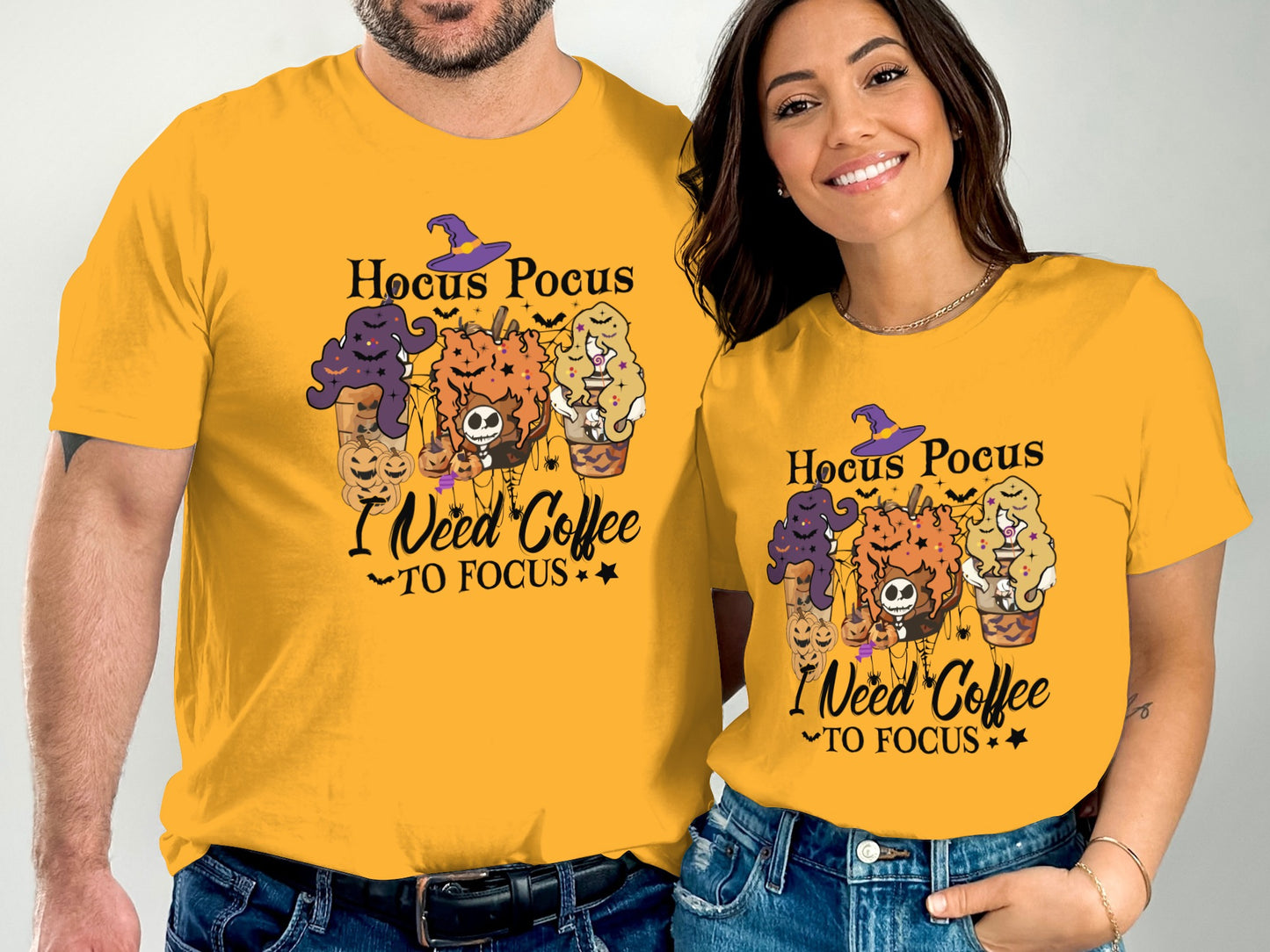 Hocus Pocus I Need Coffee To Focus Graphic T-shirt product type