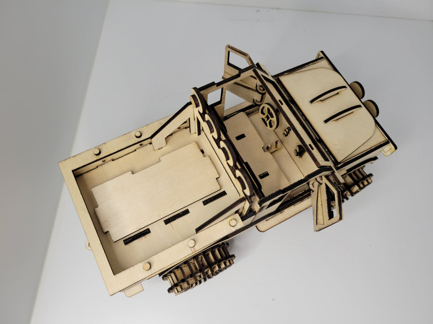 Handcrafted Wooden Truck Model DIY Assembly Kit