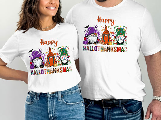Happy Hallothanksmas Gnome Festive Shirt