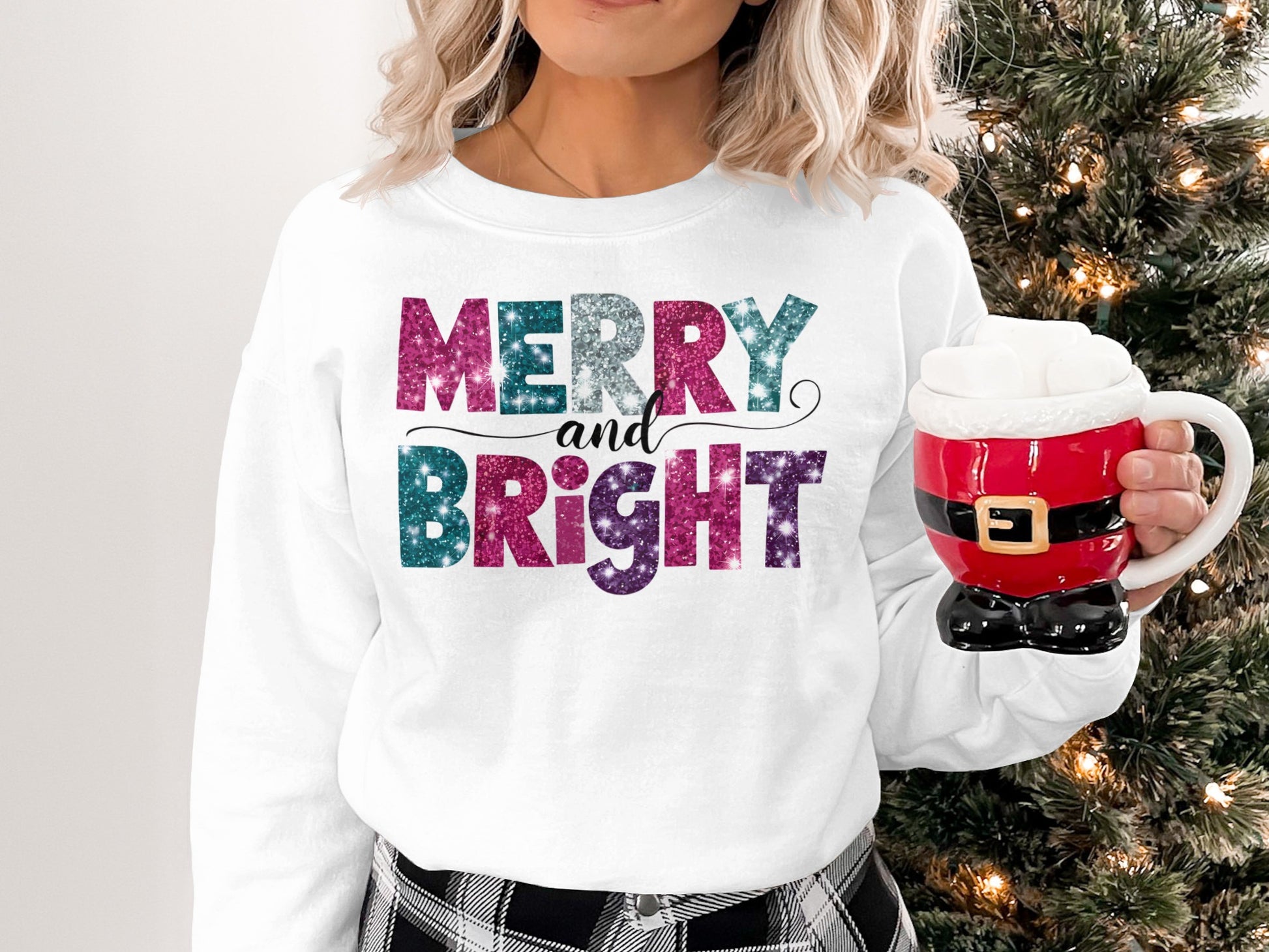 Merry and Bright Christmas Sweatshirt product