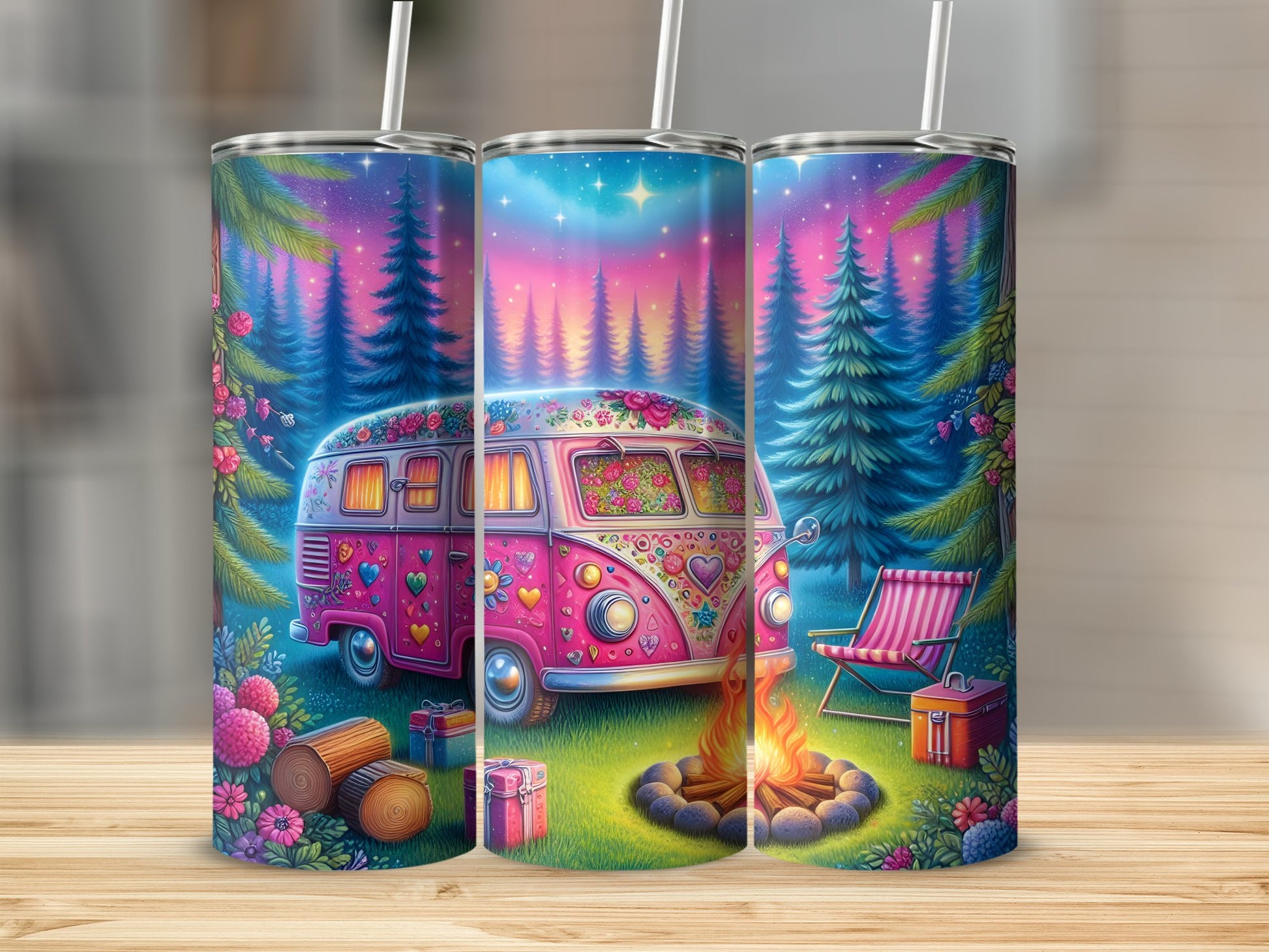 Retro Camper with Forest Adventure Tumbler product