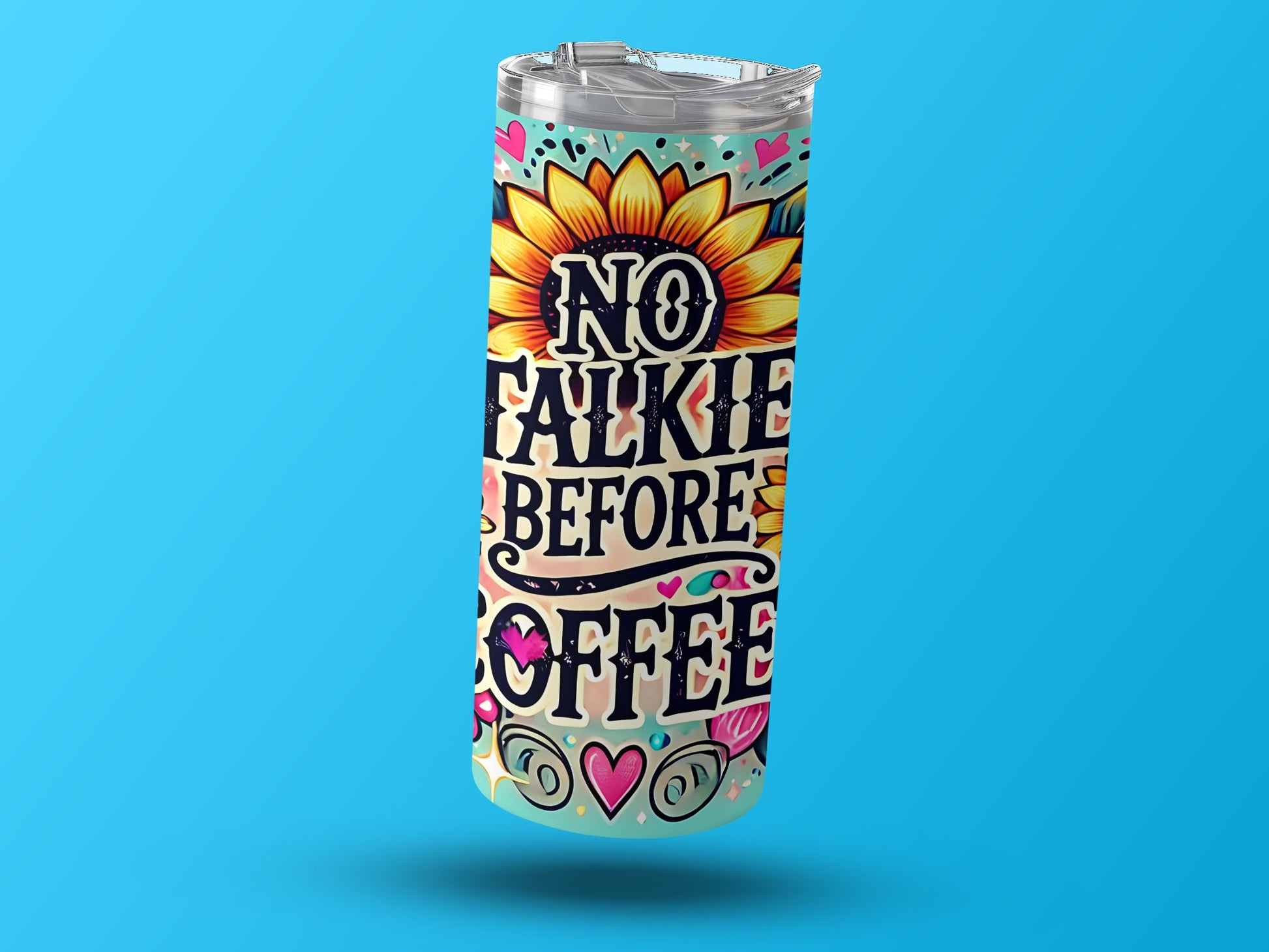 No Talkie Before Coffee Sunflower Tumbler product