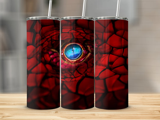 Intricate Dragon Eye in Fiery Red Tumbler product