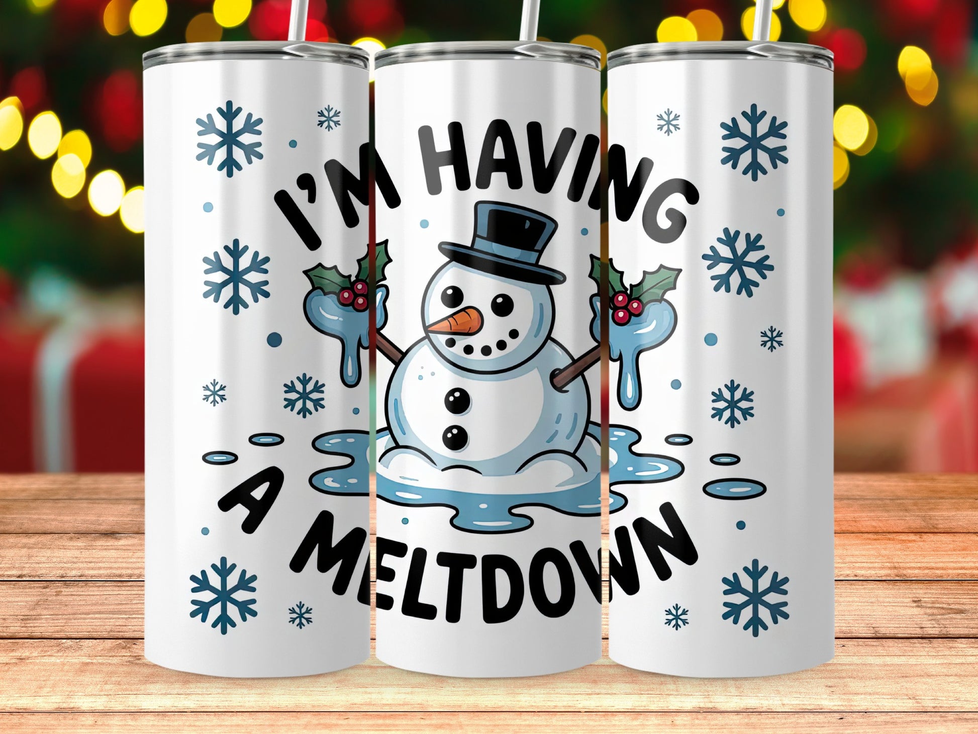 I'm Having A Meltdown Snowman Holiday Tumbler